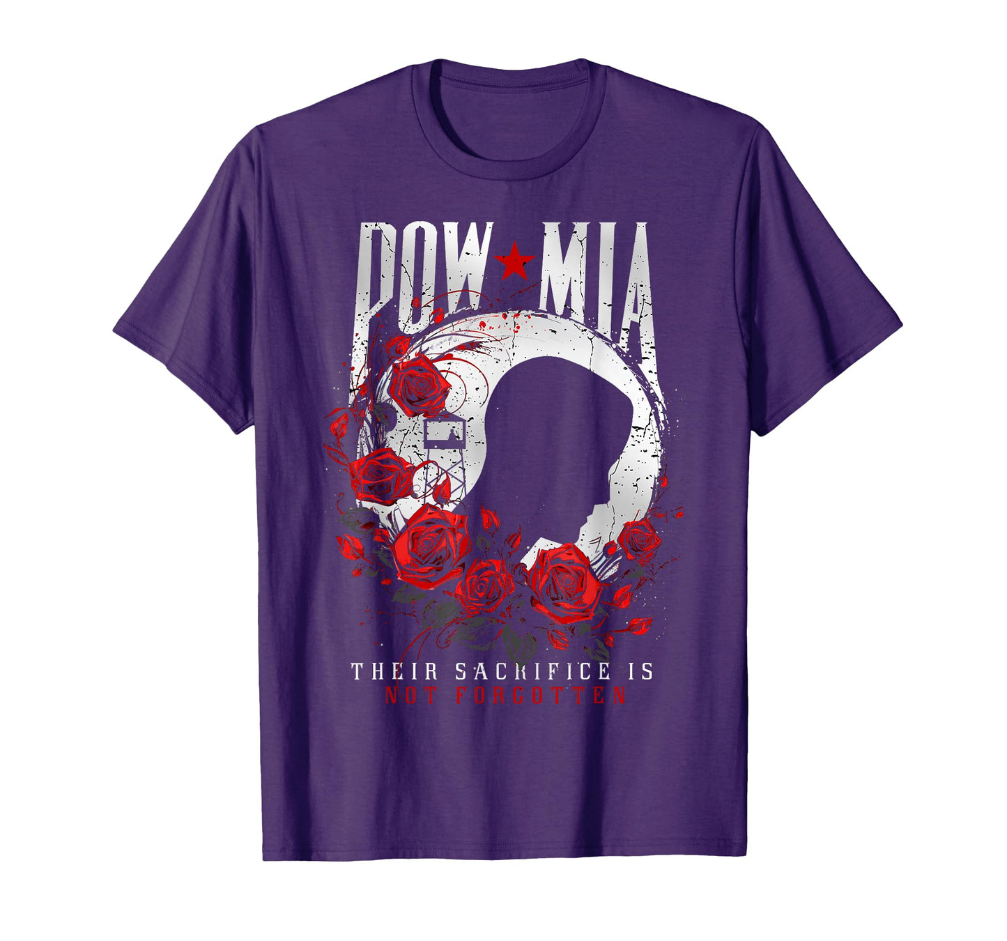 POW/MIA Red Rose T-Shirt