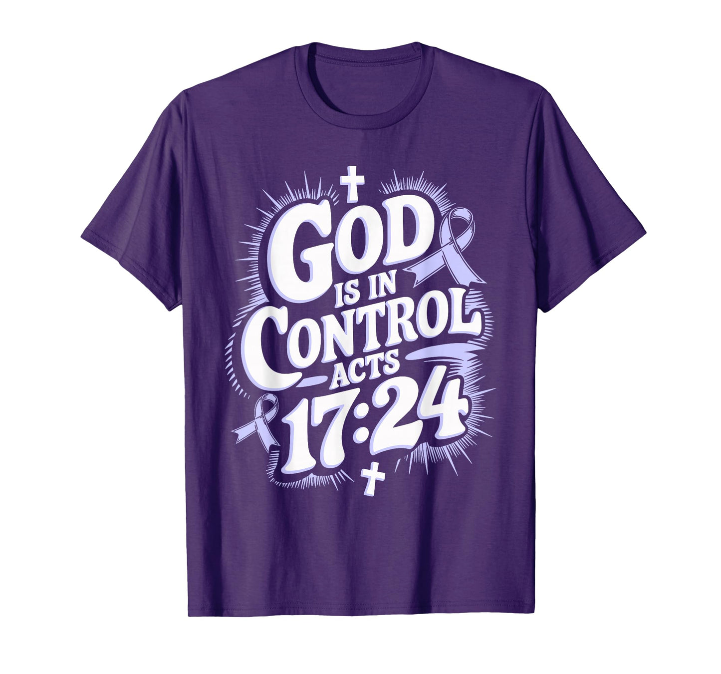 God Is In Control Survivor Esophageal Cancer Awareness T-Shirt