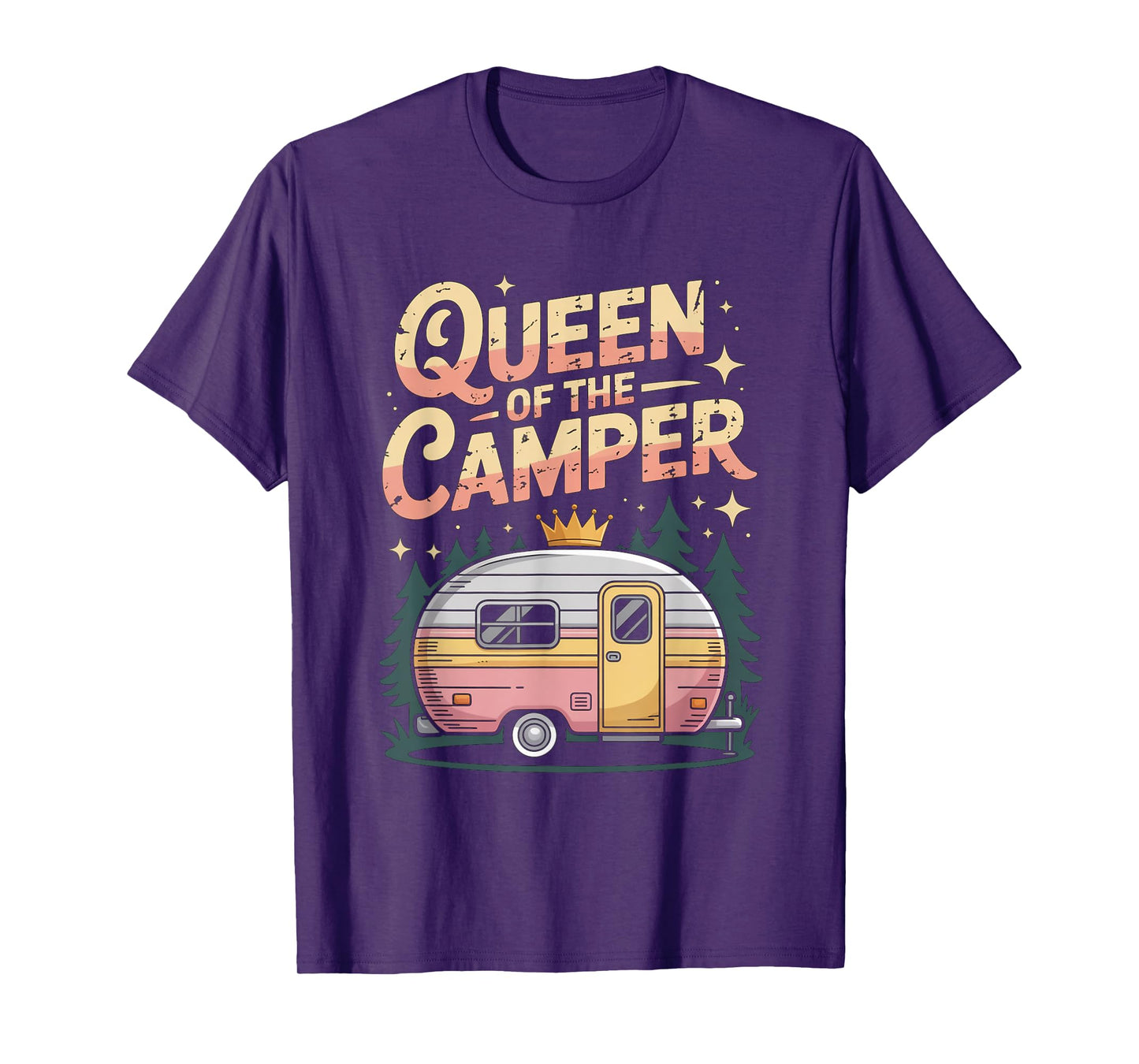 Queen Of The Camper Funny RV Love Camping T-Shirt