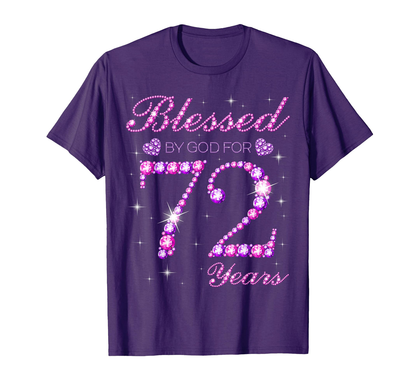 Blessed by God for 72 Years Old 72nd Birthday Party T-Shirt