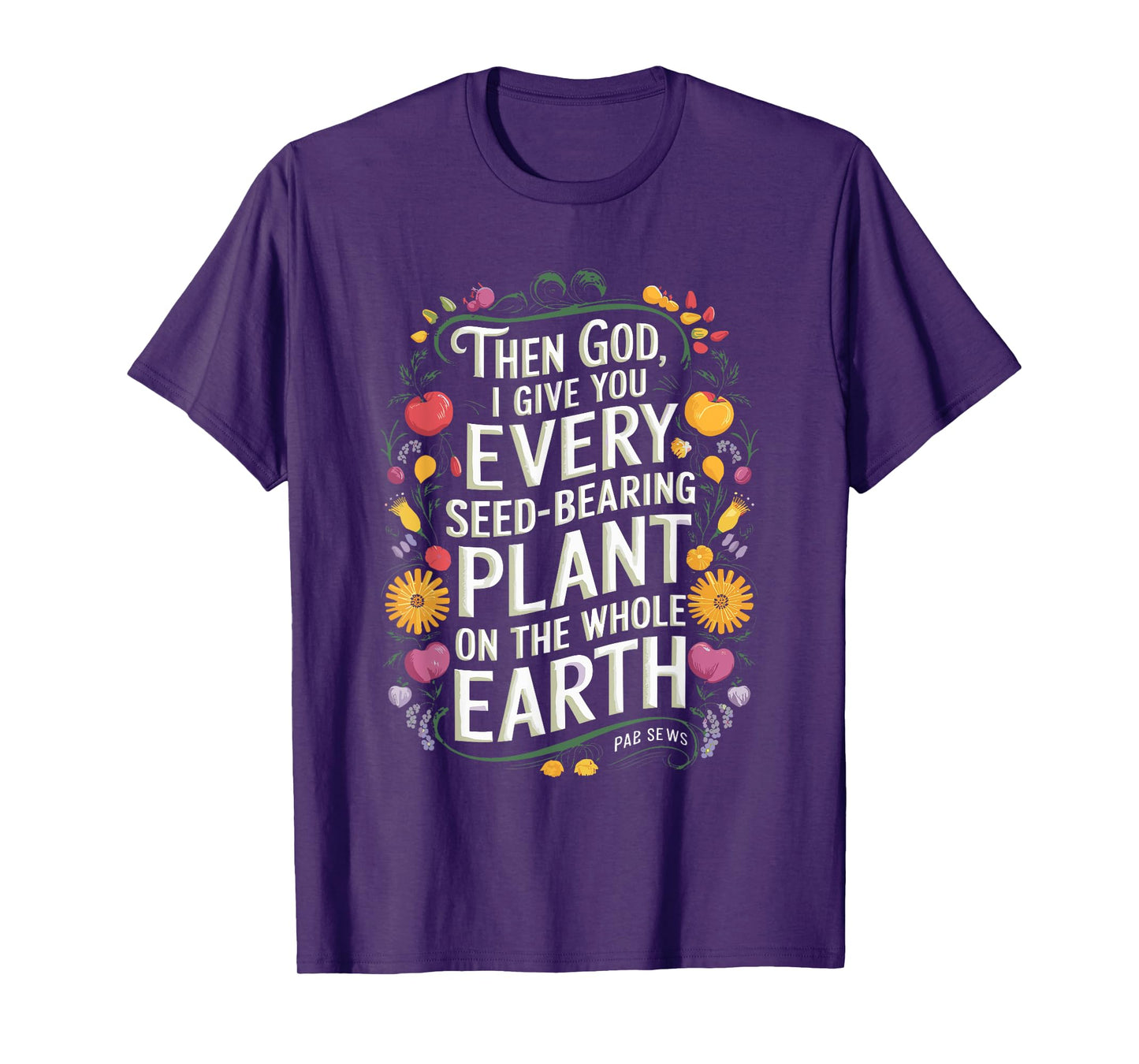 Genesis 1:29 Plant Based Diet Vegan Bible Verse T-Shirt