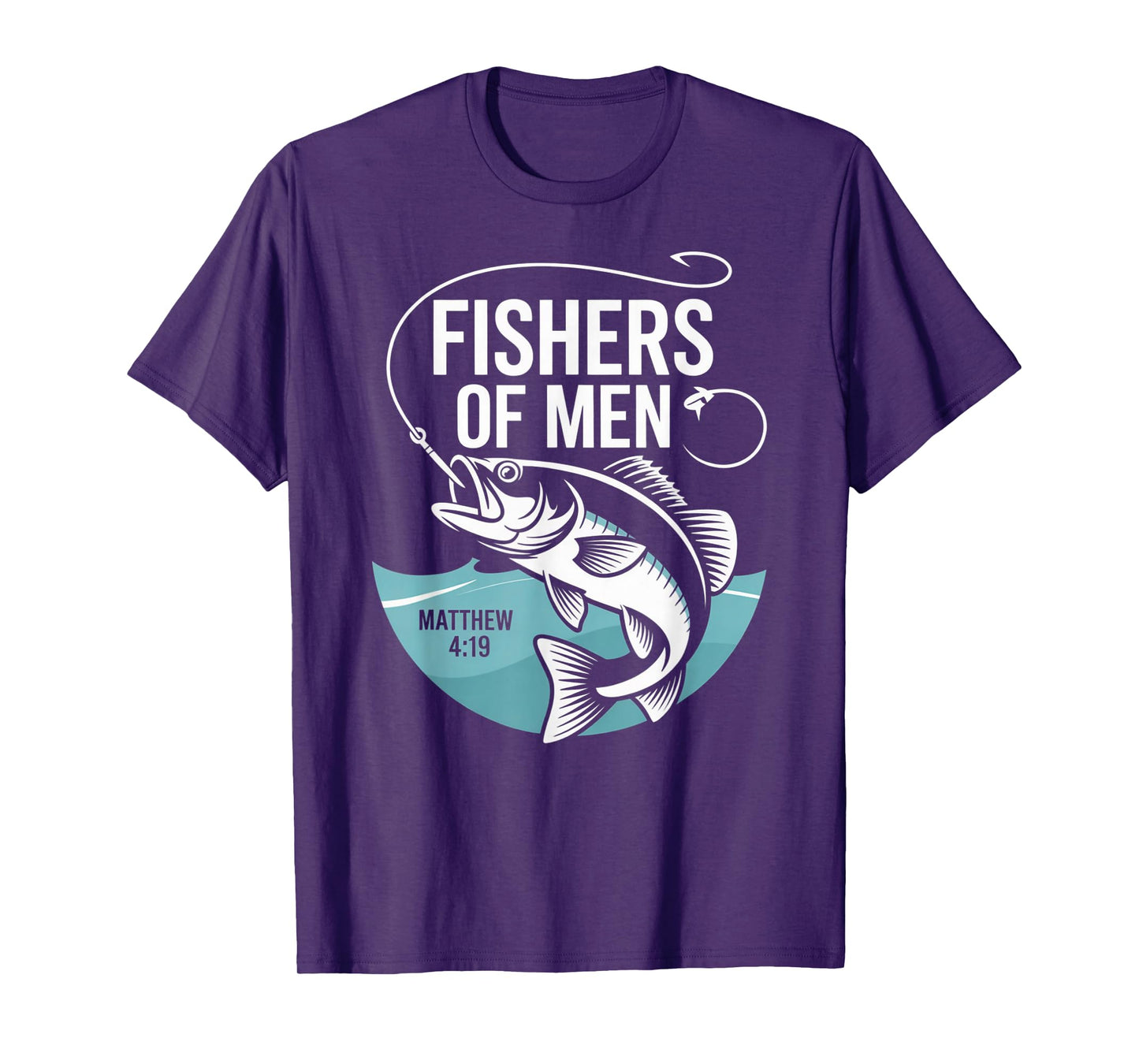 Christian Angler Fishers of Men Matthew 4 19 Verse T-Shirt