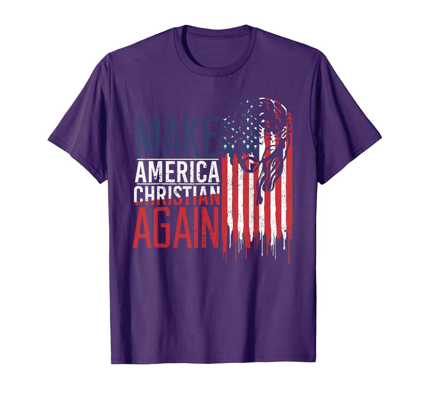 Make America Christian Again T-Shirt USA Jesus Faith Tee T-Shirt