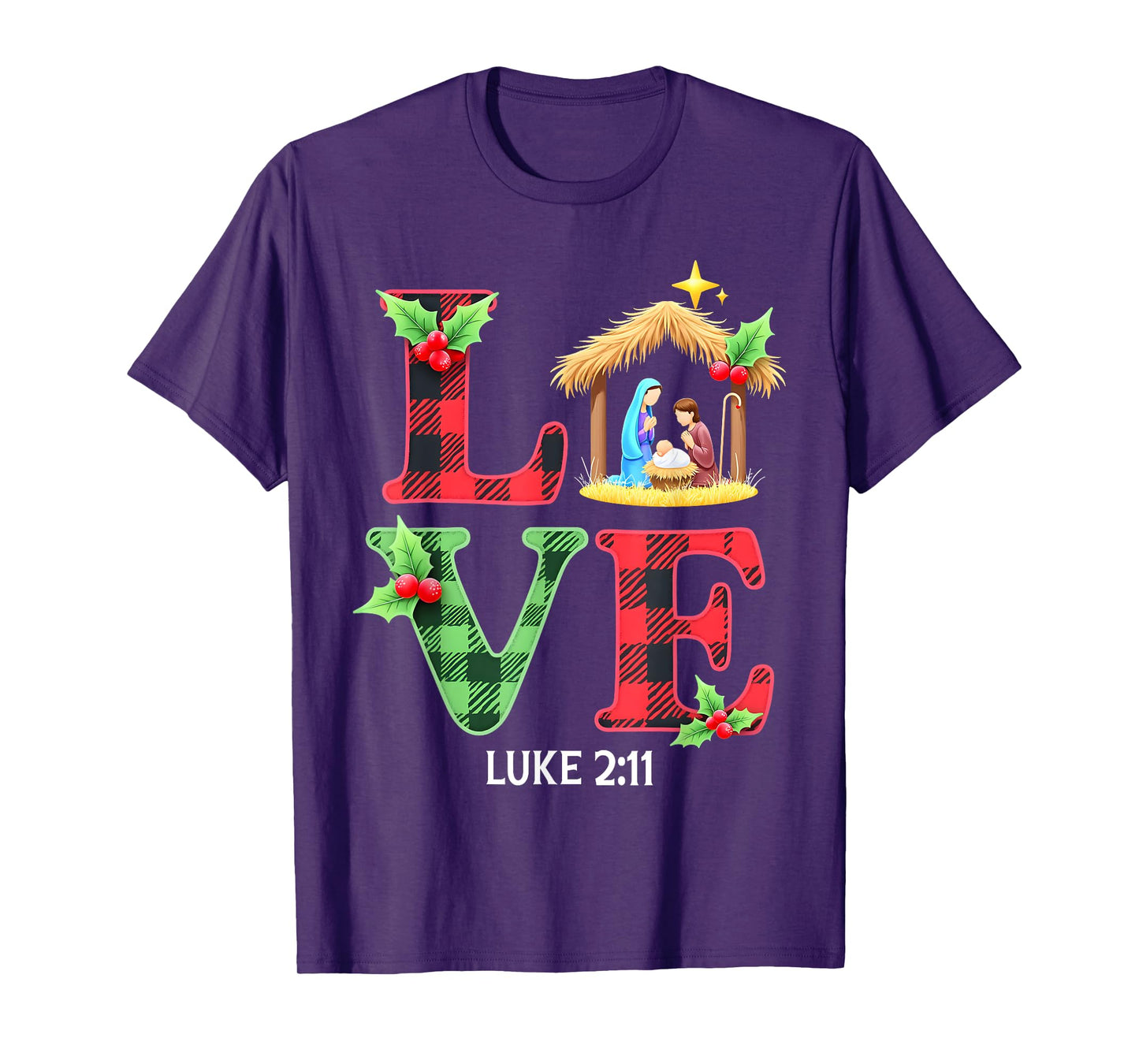 Love Nativity Christmas Jesus Xmas Christian Family Matching T-Shirt