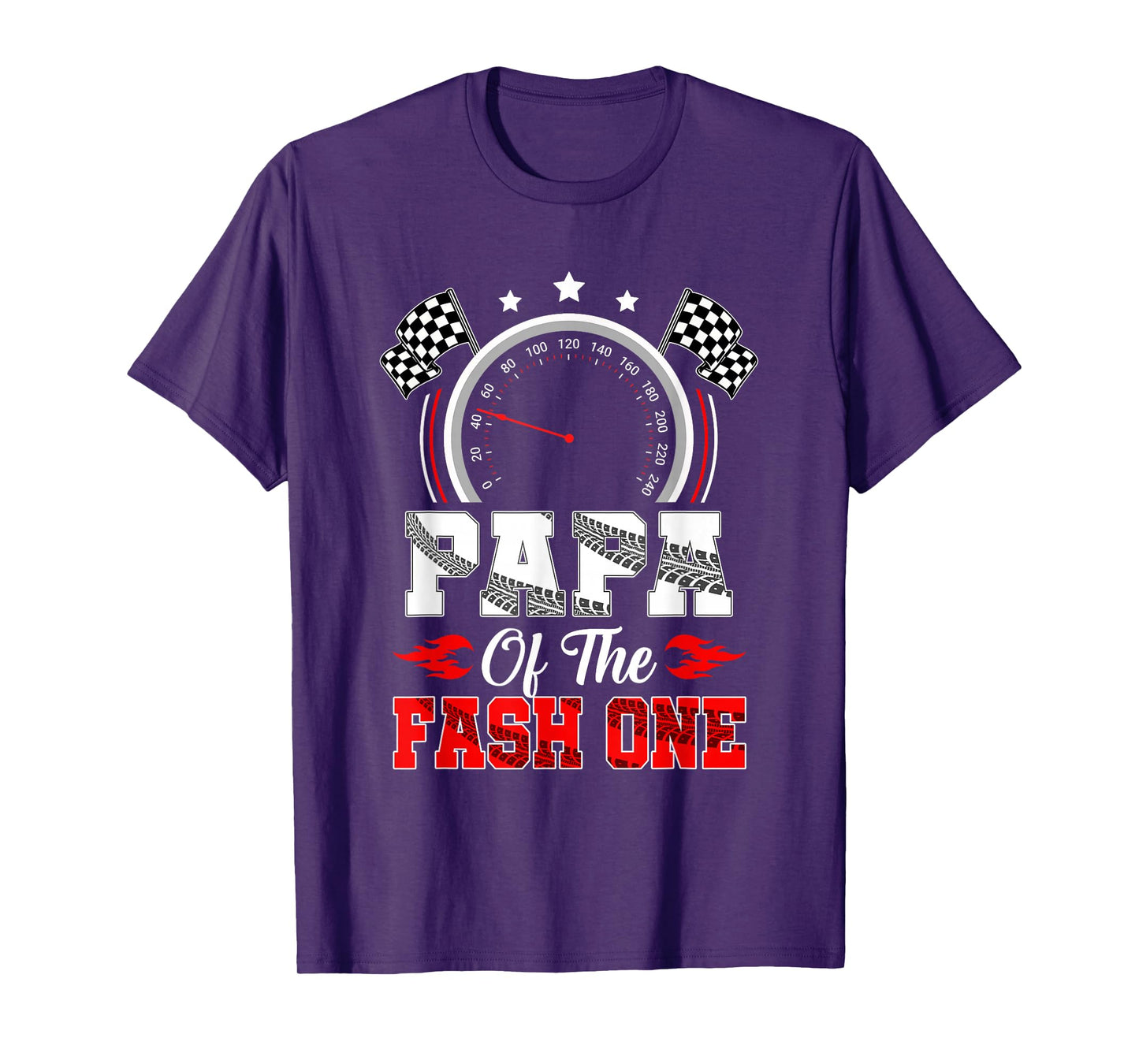Papa Of The Fast One 1St Birthday Racing Car Family T-Shirt