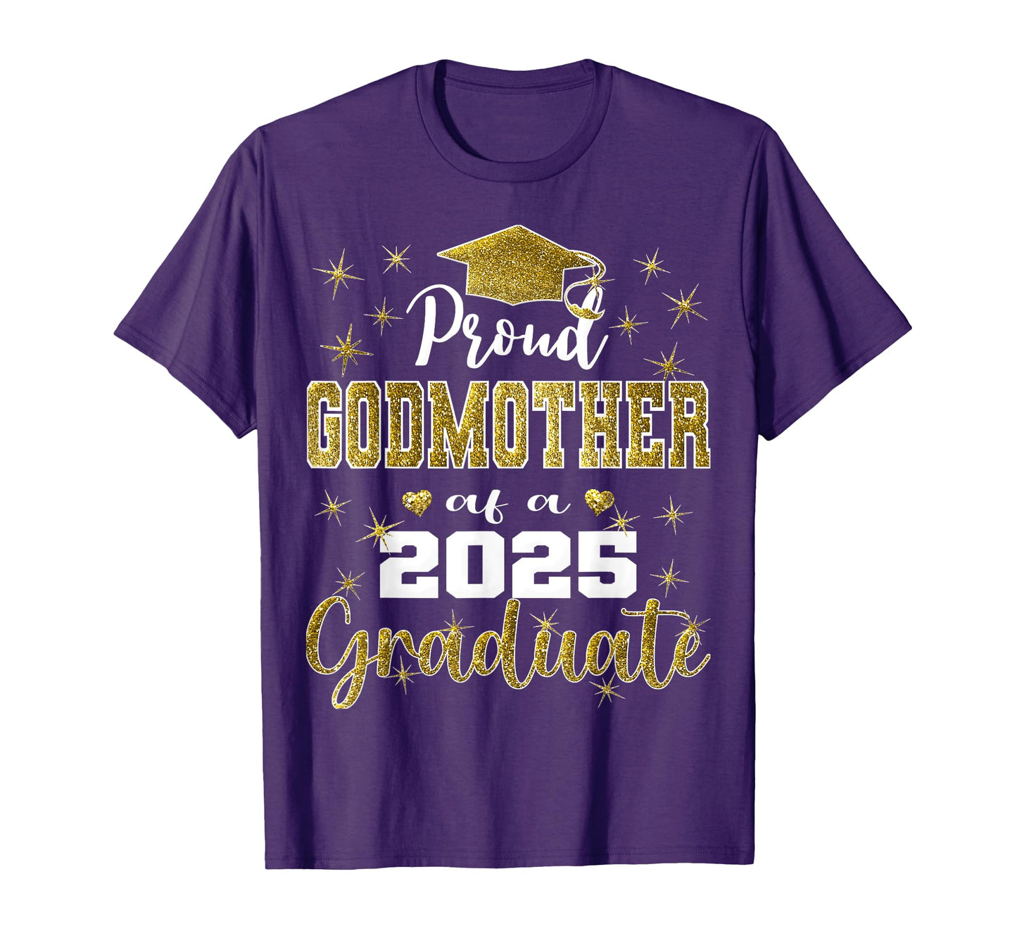 Super Proud Godmother of 2025 Graduate Graduation Family T-Shirt