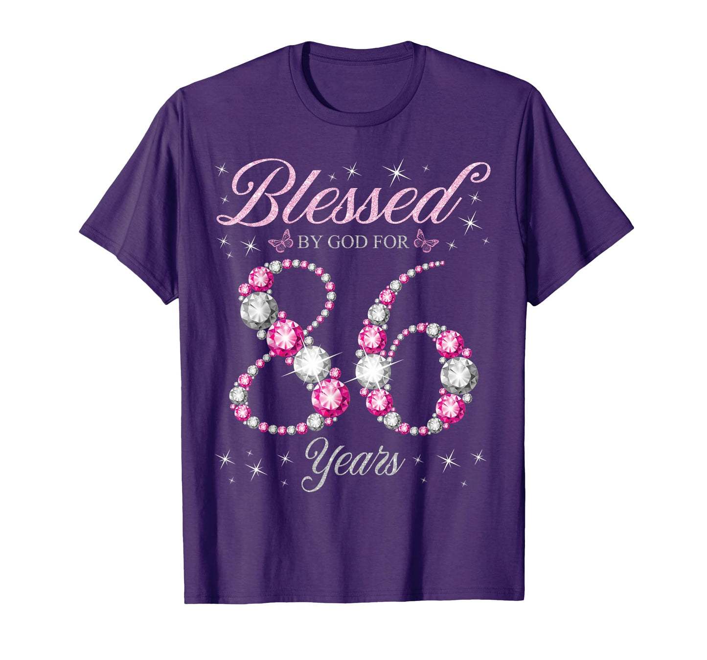 Blessed By God For 86 Years Old 86th Birthday Party T-Shirt
