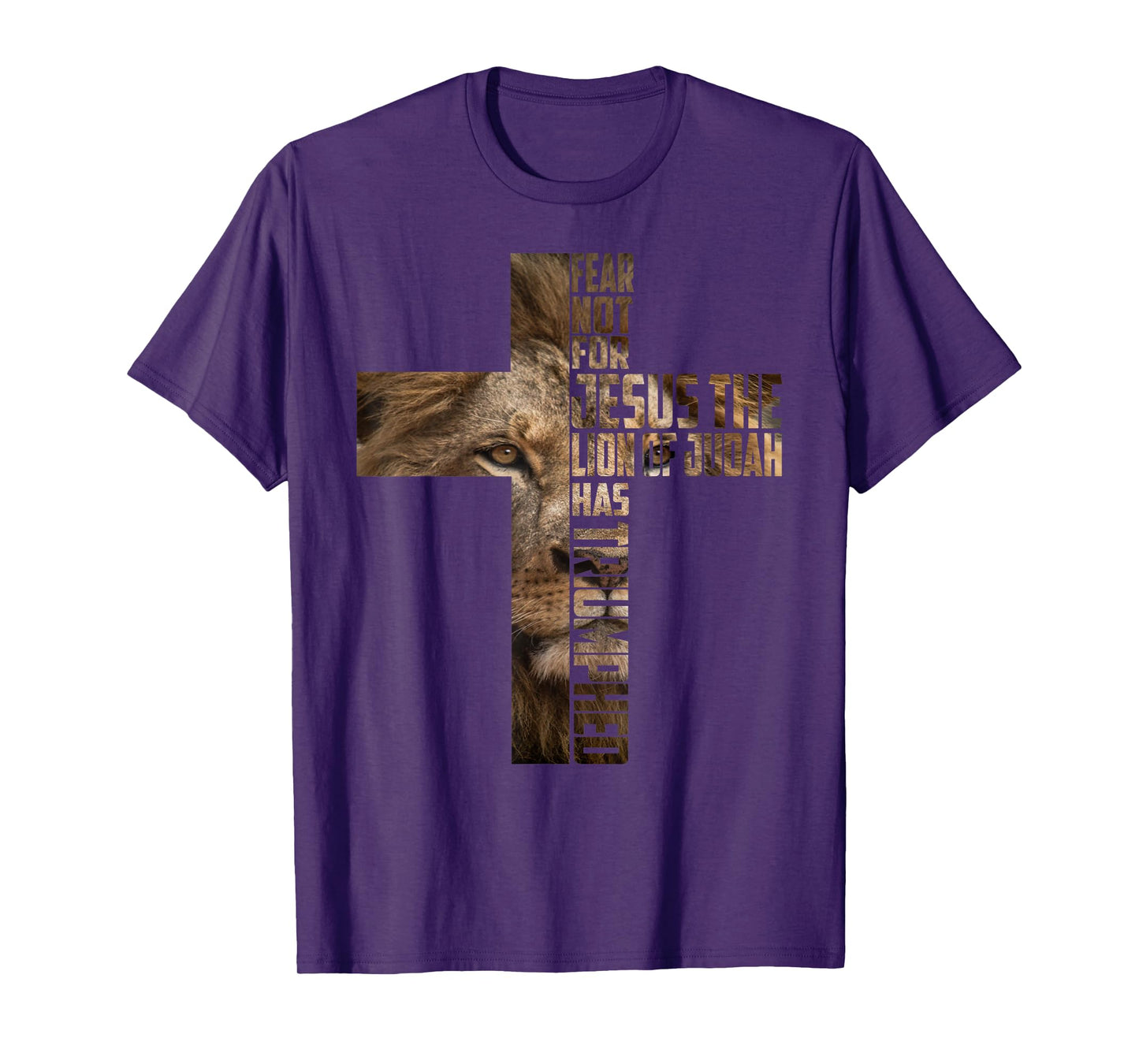 Jesus Lion Judah Cross Faith Christ Gift T-Shirt