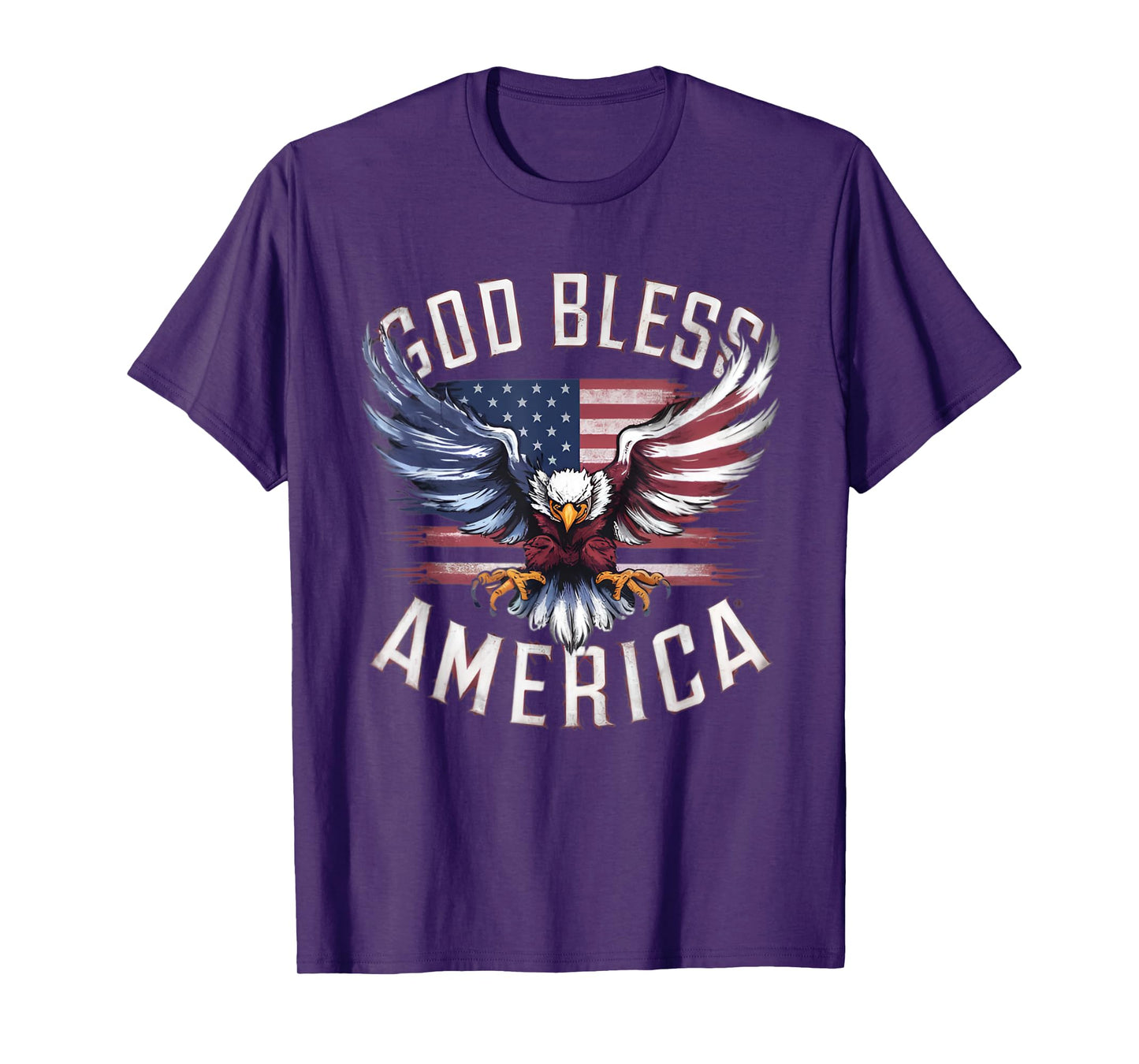 God Bless America eagle usa flag 4th of July Women Men T-Shirt