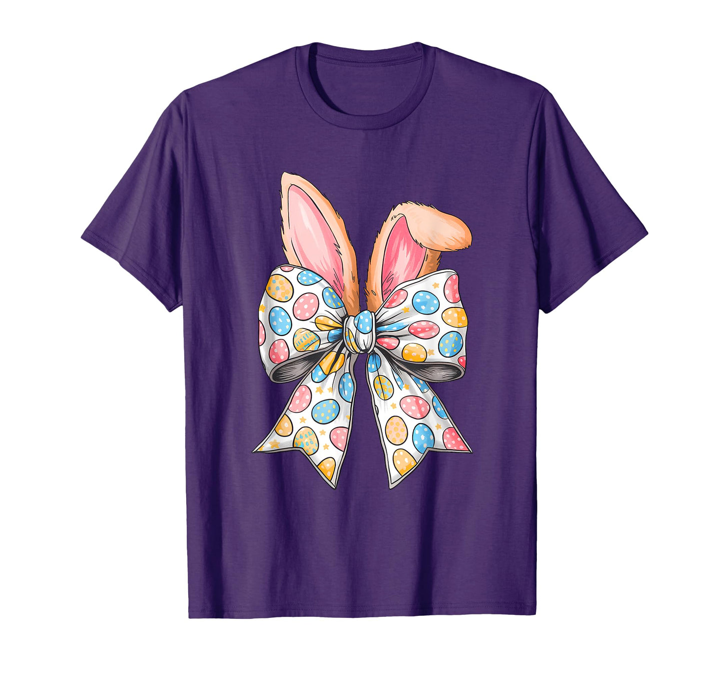 Easter Day Coquette Bow Cute Bunny Rabbit Girls Teens Kids T-Shirt