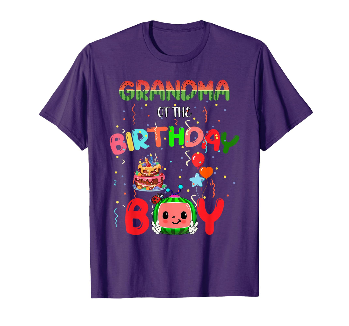 Grandma of the One In A Melon Birthday Girl Watermelon First T-Shirt