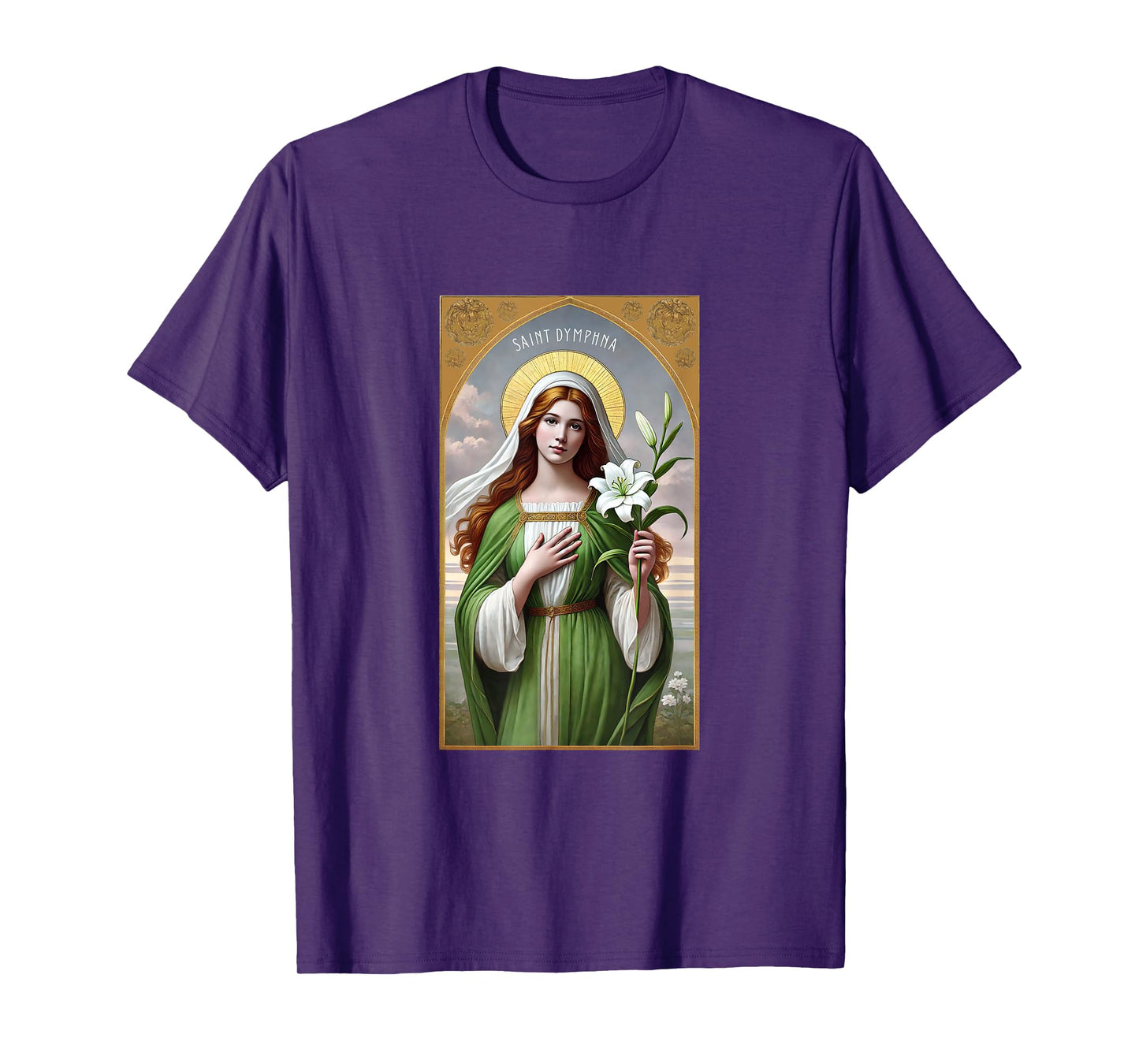 St Dymphna Patron Saint Mental Health Anxiety Catholic T-Shirt