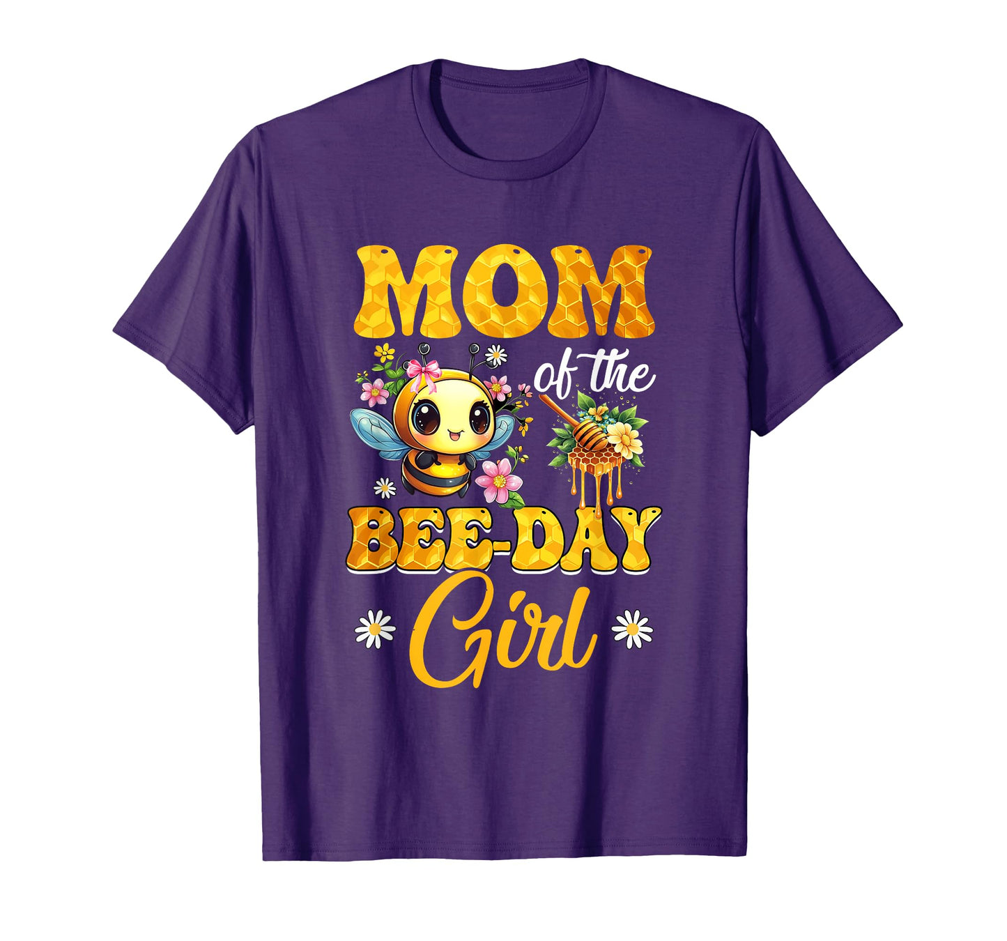 Mom Of The Birthday Girl Bee Family Birthday Party T-Shirt