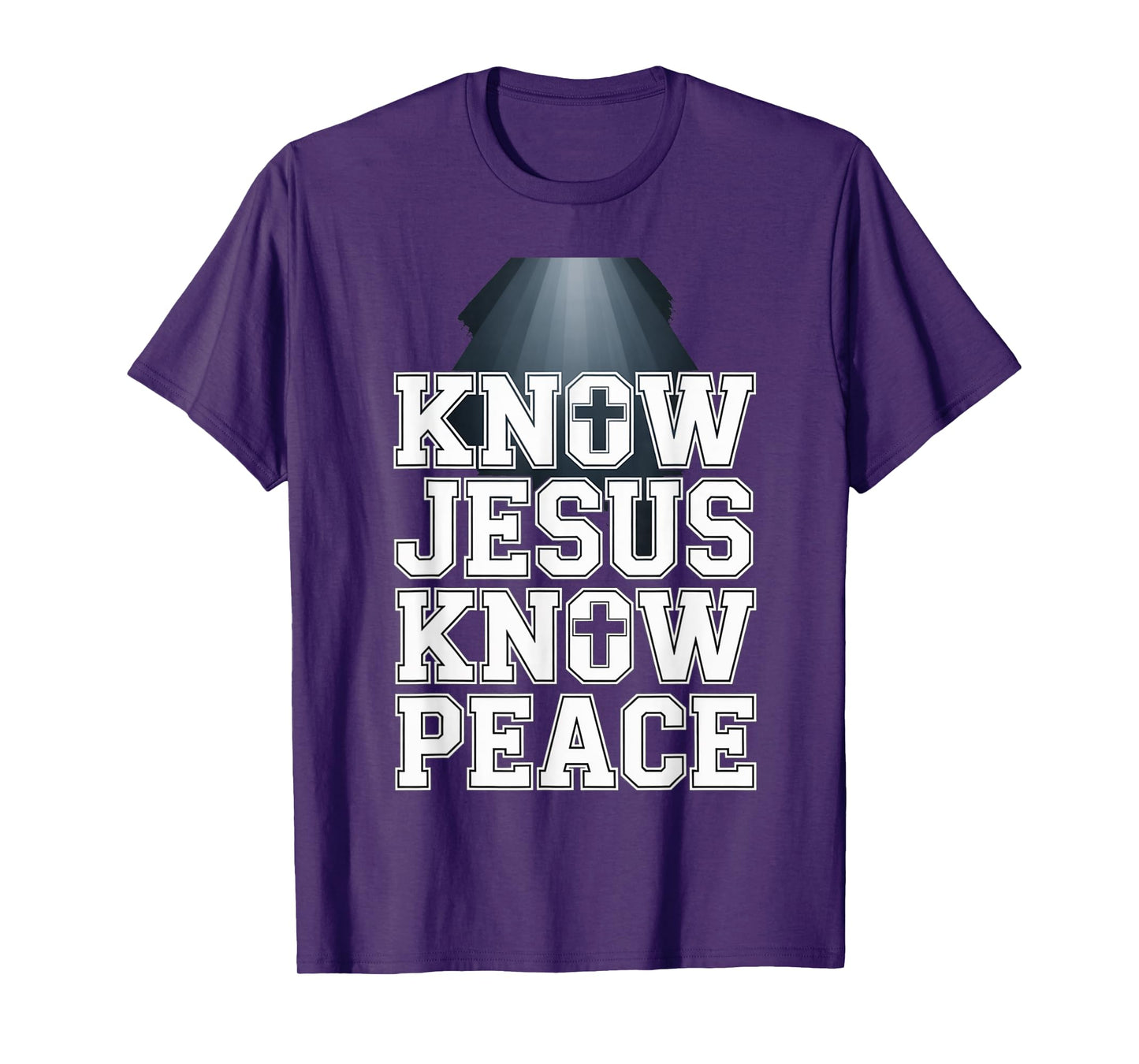 Know Jesus Know Peace Christian Graphic Design Faith Quote T-Shirt