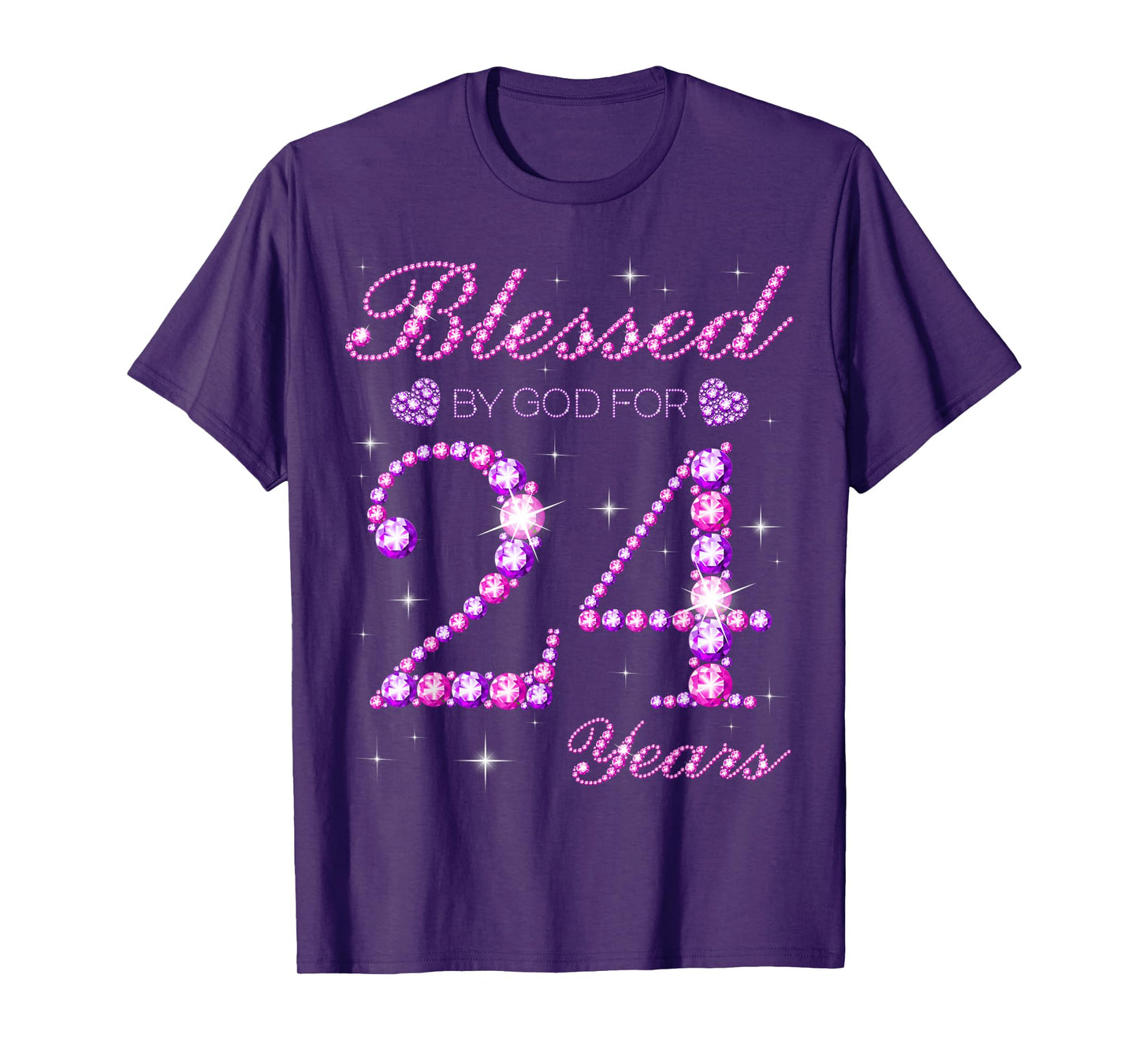 Blessed by God for 24 Years Old 24th Birthday Party T-Shirt