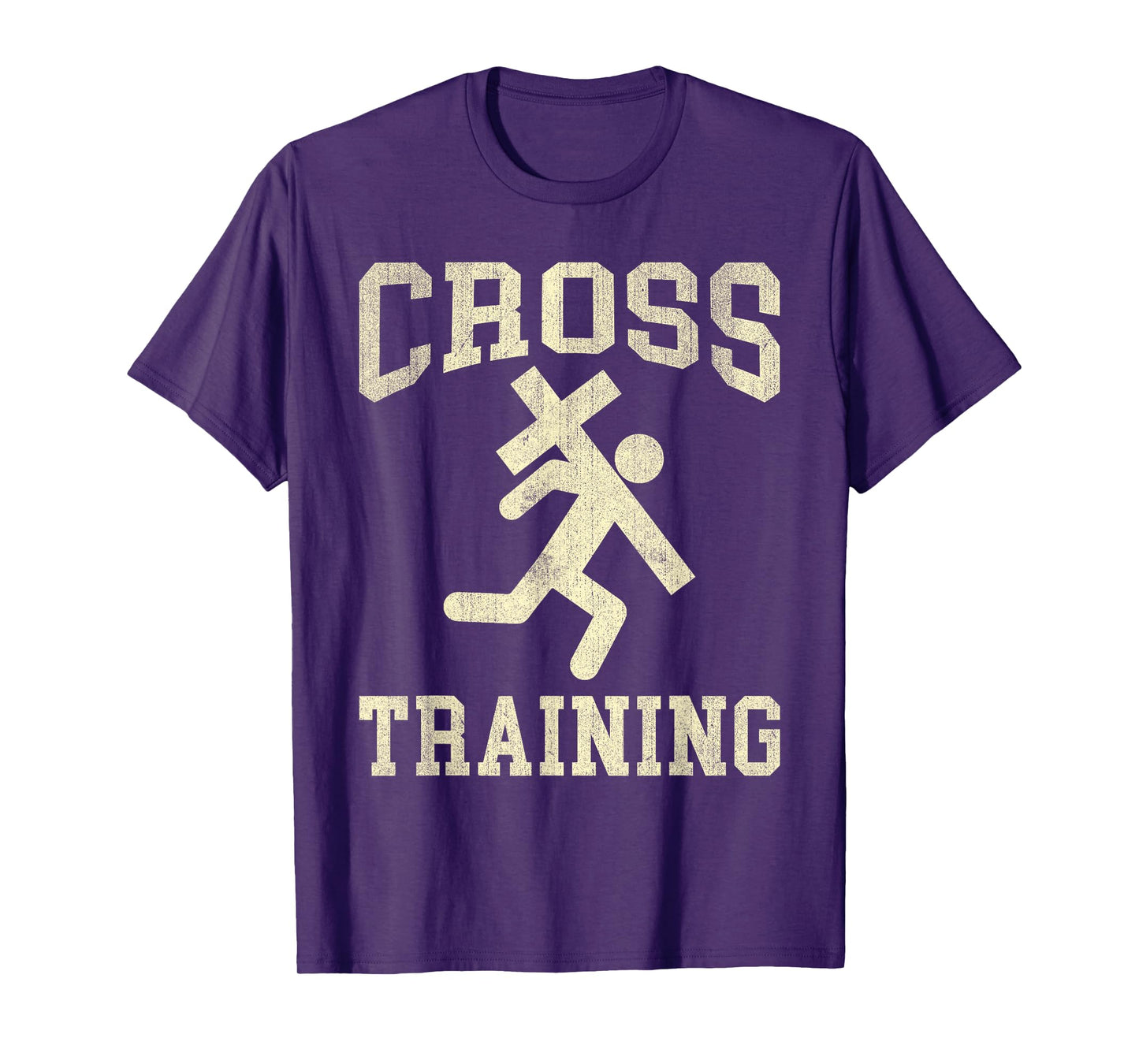 Cross Training Funny Running Christian Cross Vintage T-Shirt
