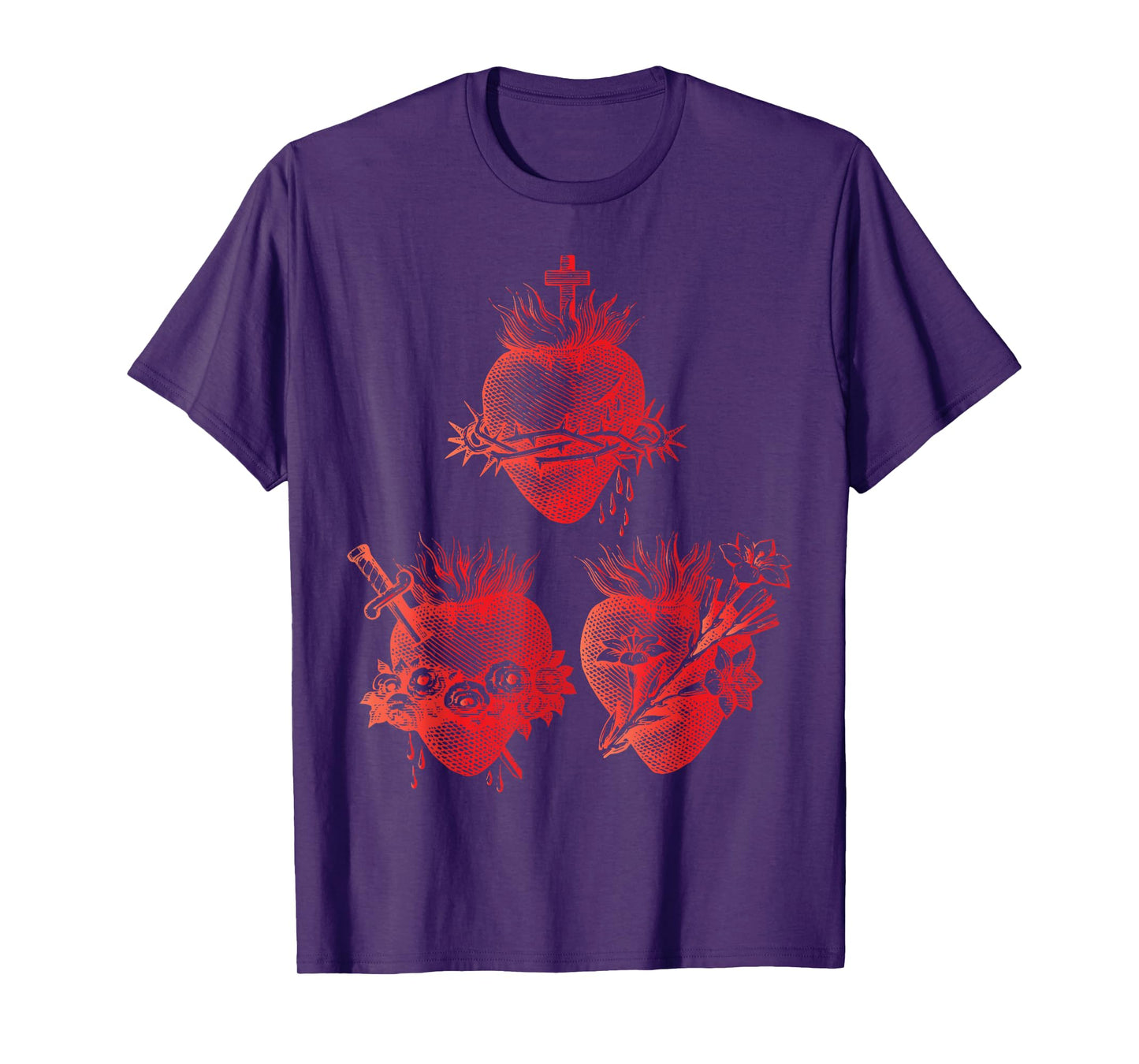 Sacred Heart of Jesus and Immaculate Heart of Mary Joseph 2R T-Shirt