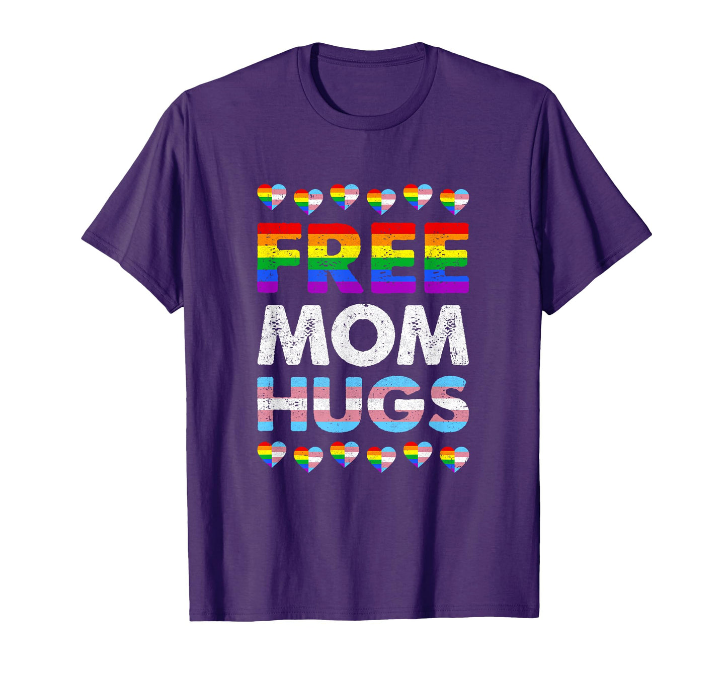 Free Mom Hugs Rainbow Lgbtq Gay Pride Month Proud Ally T-Shirt