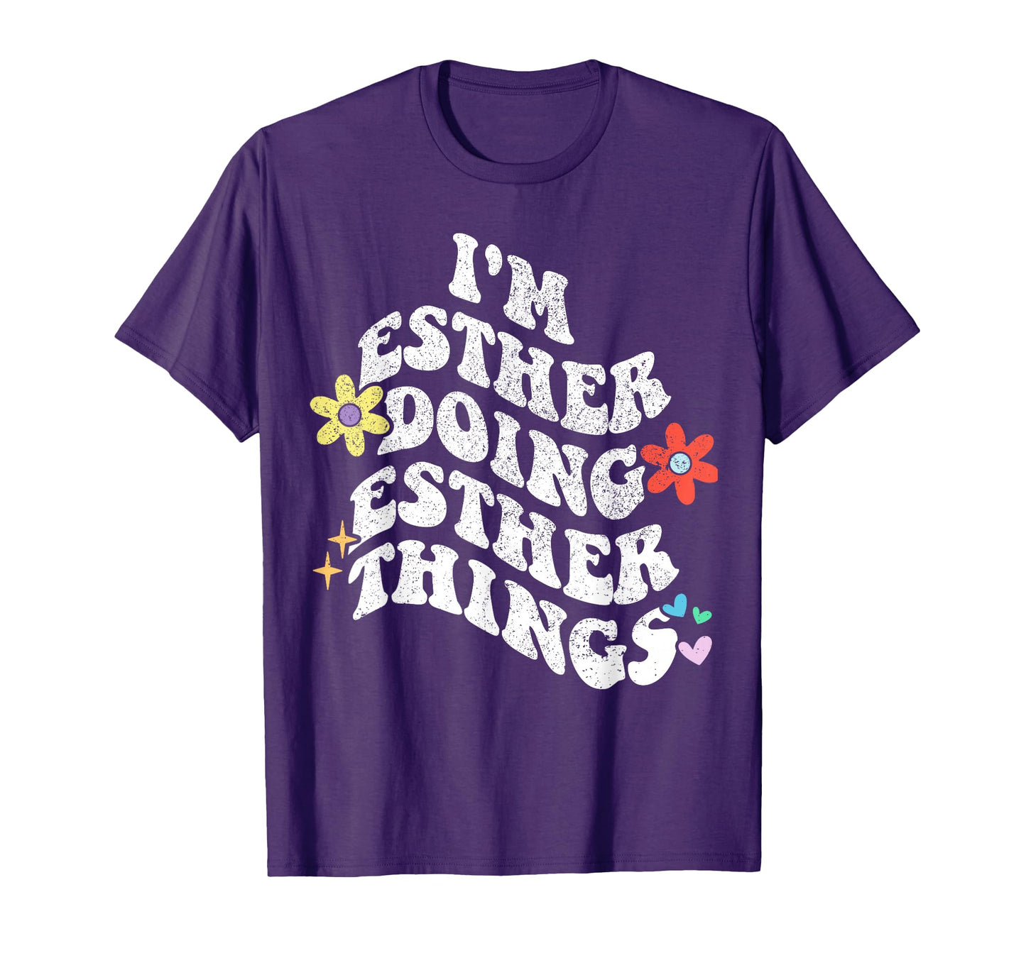 Retro Groovy Im ESTHER Doing ESTHER Things Funny Mother's T-Shirt