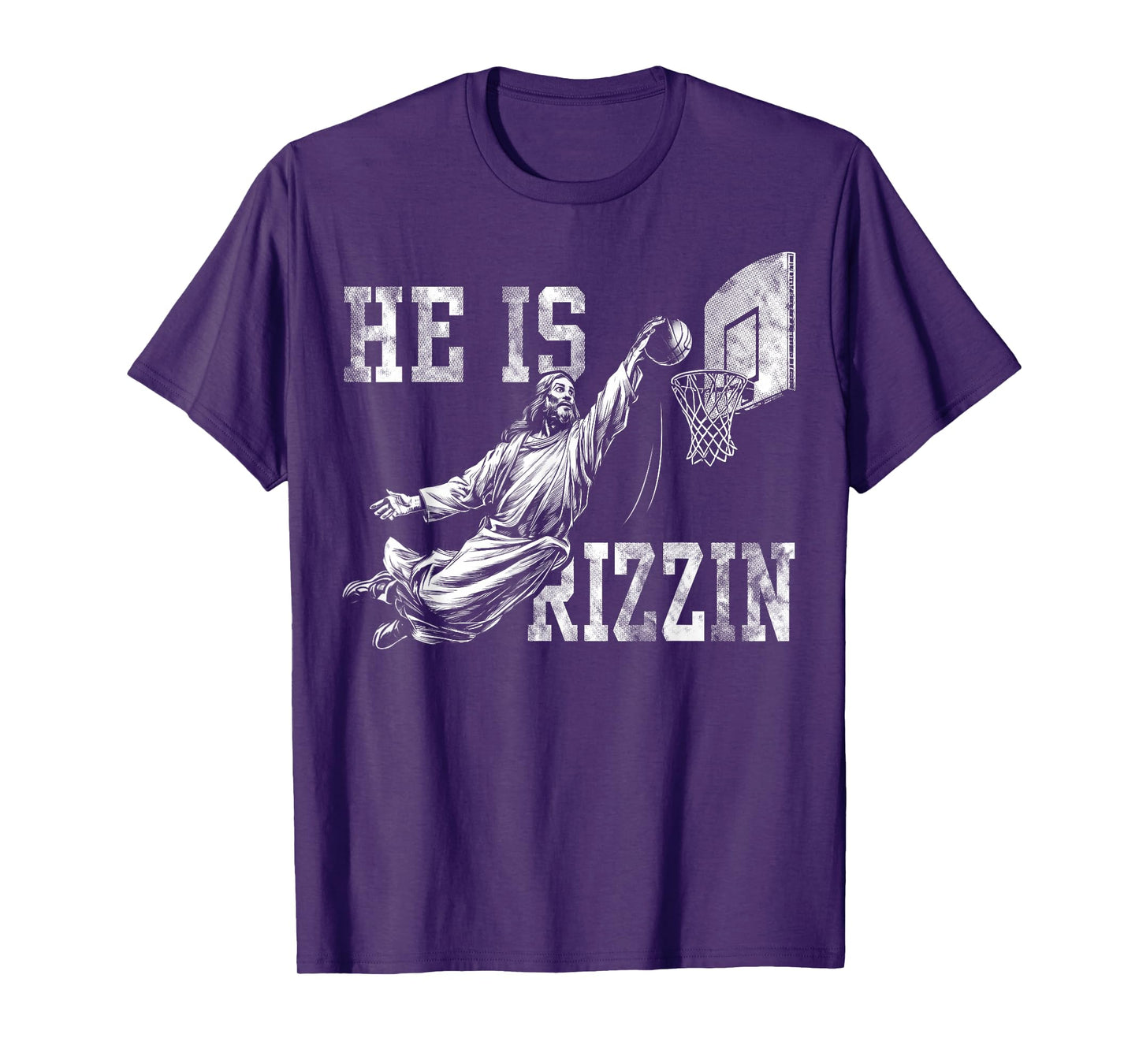 He is Rizzin Funny Christian Basketball Meme Easter T-Shirt