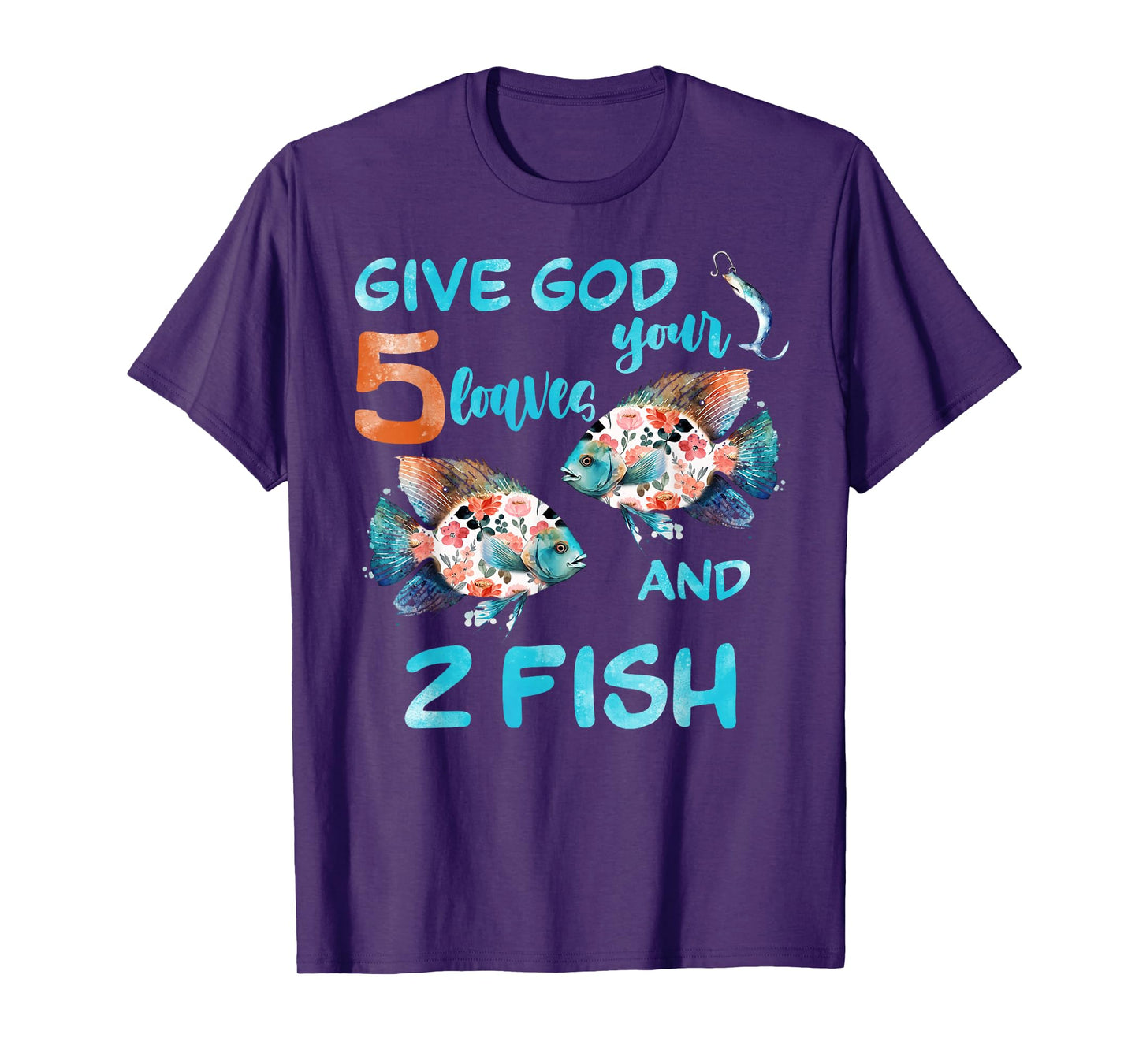 Christian 2 Fishes 5 Breads 5000 Against The Current T-Shirt
