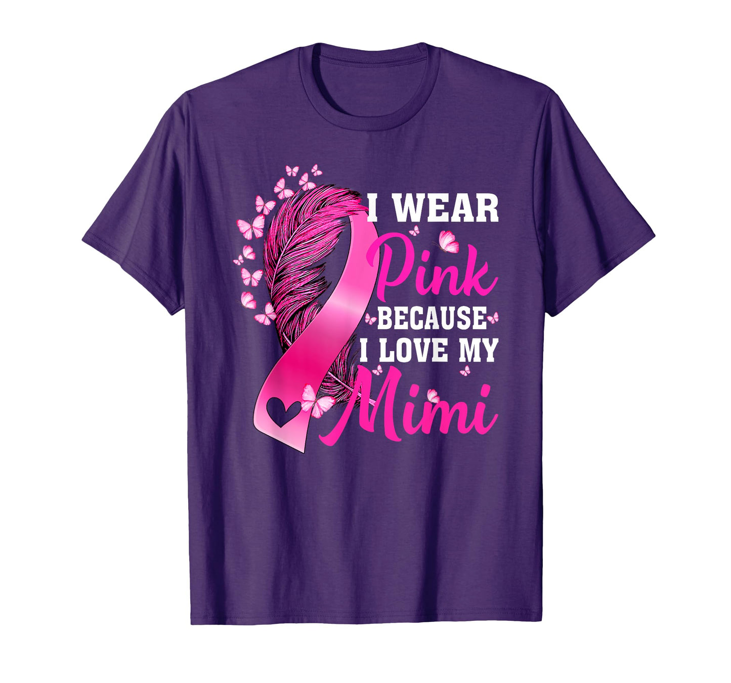 I Wear Pink For My Mimi Breast Cancer Awareness T-Shirt