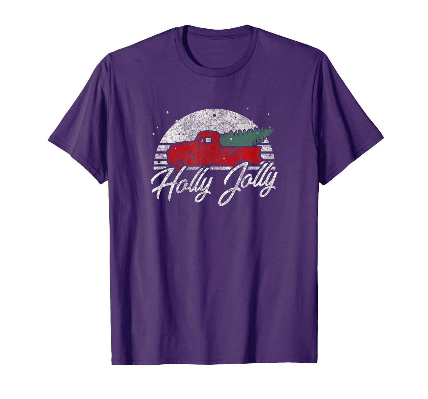 Vintage Christmas Truck Shirt Holly Jolly Holiday Gift T-Shirt