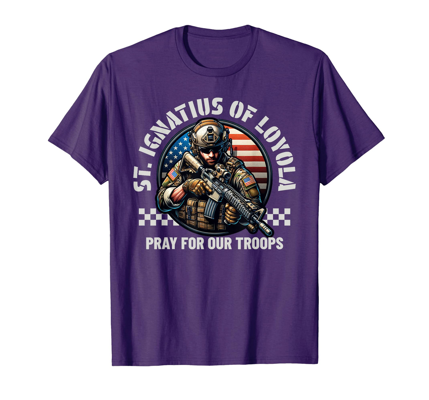 St Ignatius of Loyola Catholic Patron Saint of Soldiers Pray T-Shirt