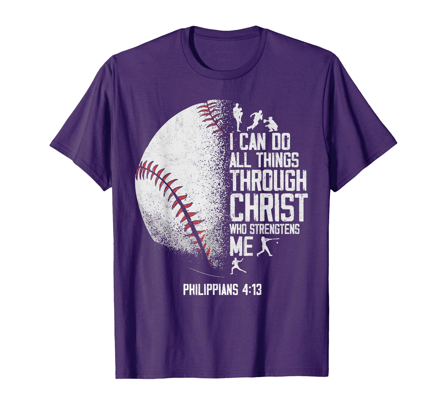 Baseball Fan Bible Quote Vintage I Can Do All The Things T-Shirt