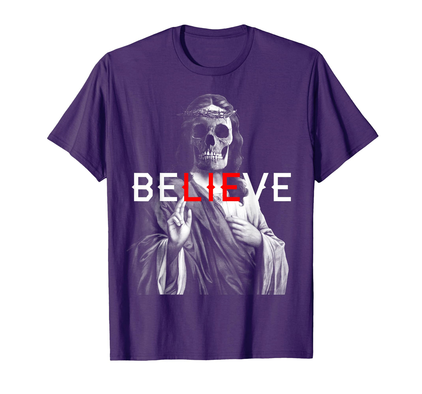 Blackcraft Antichrist Jesus Skull Believe Satan Atheist T-Shirt