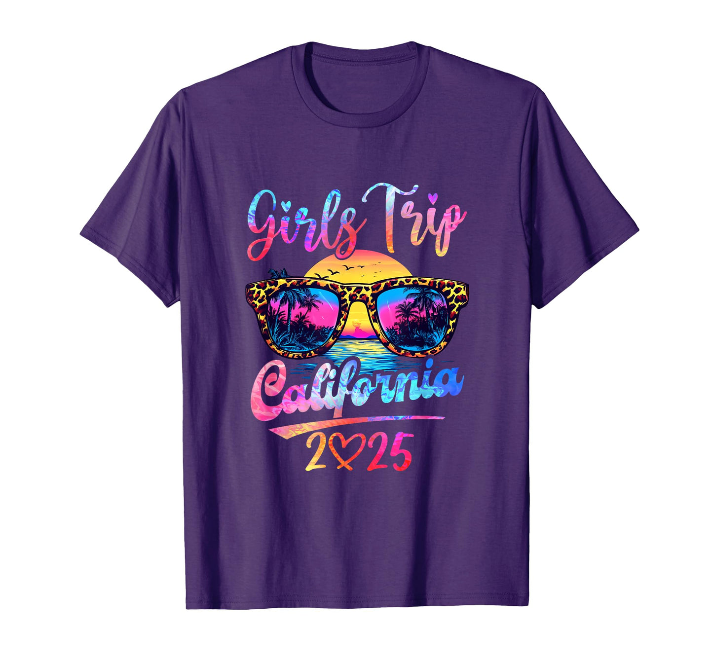 Girls Trip California 2025 Matching Summer Vacation Women T-Shirt