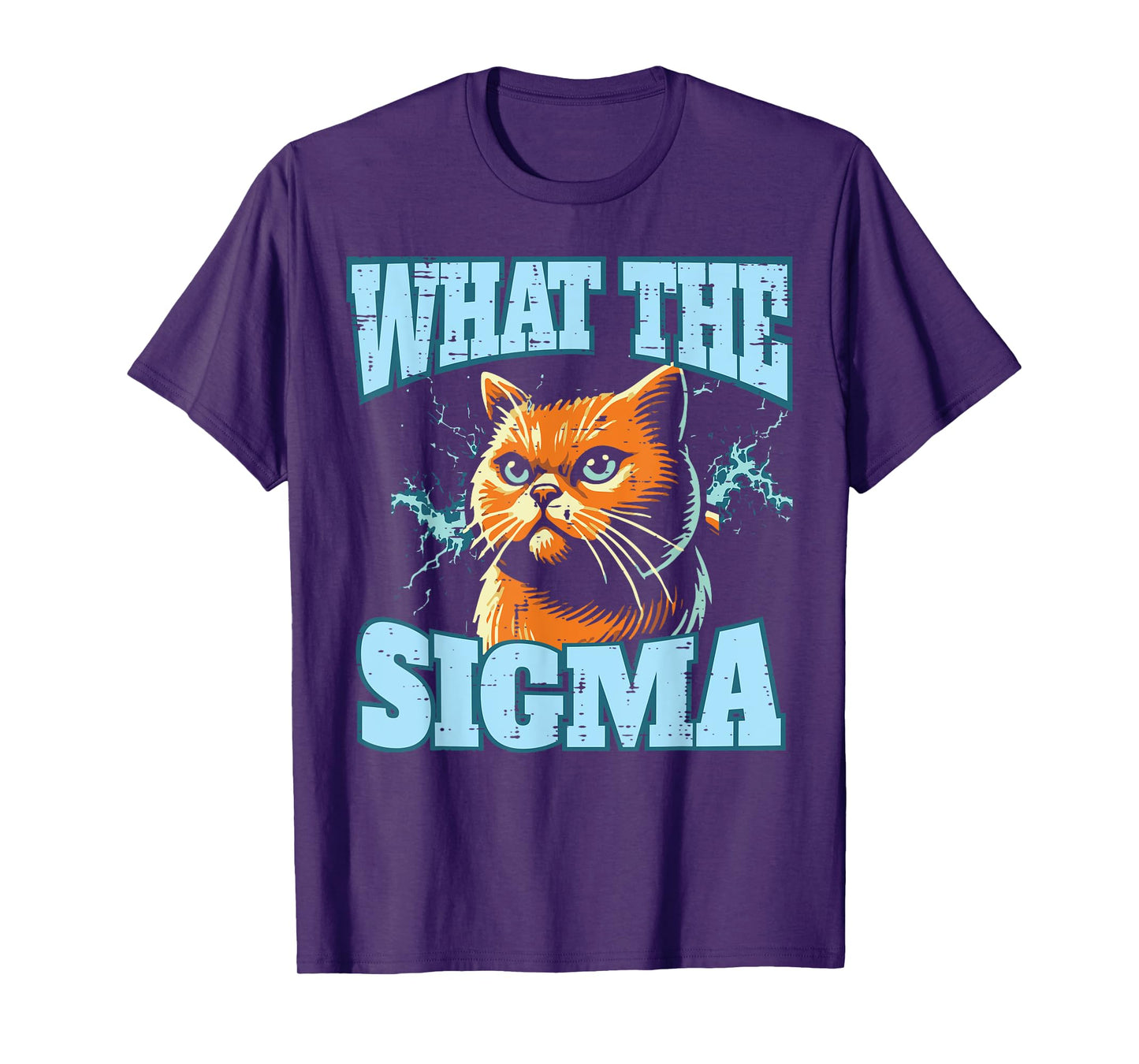 What The Sigma Cat Lightning Funny Saying Women Men Kids T-Shirt