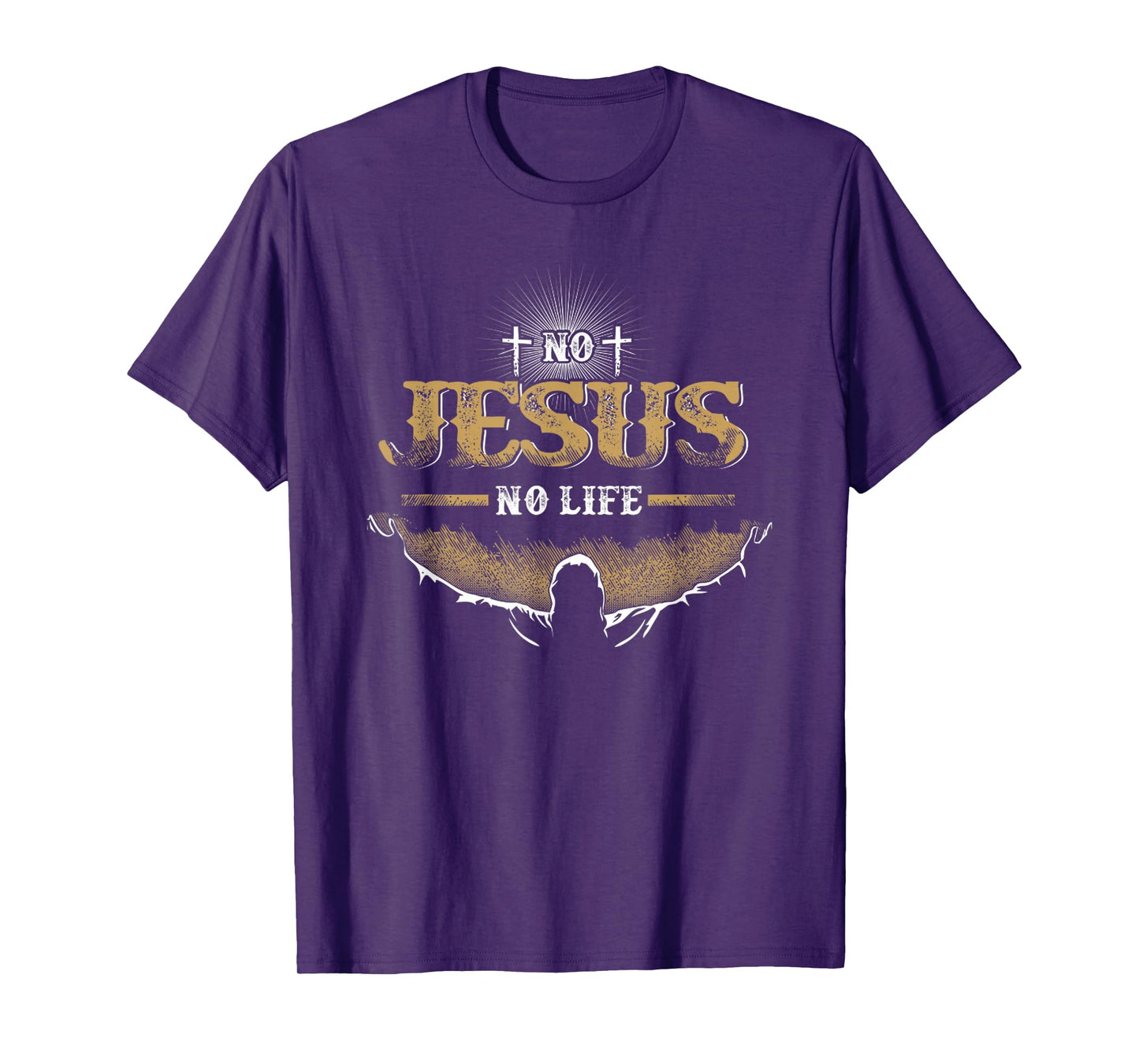 Vintage No Jesus, Christianity God No Life Christian Church T-Shirt