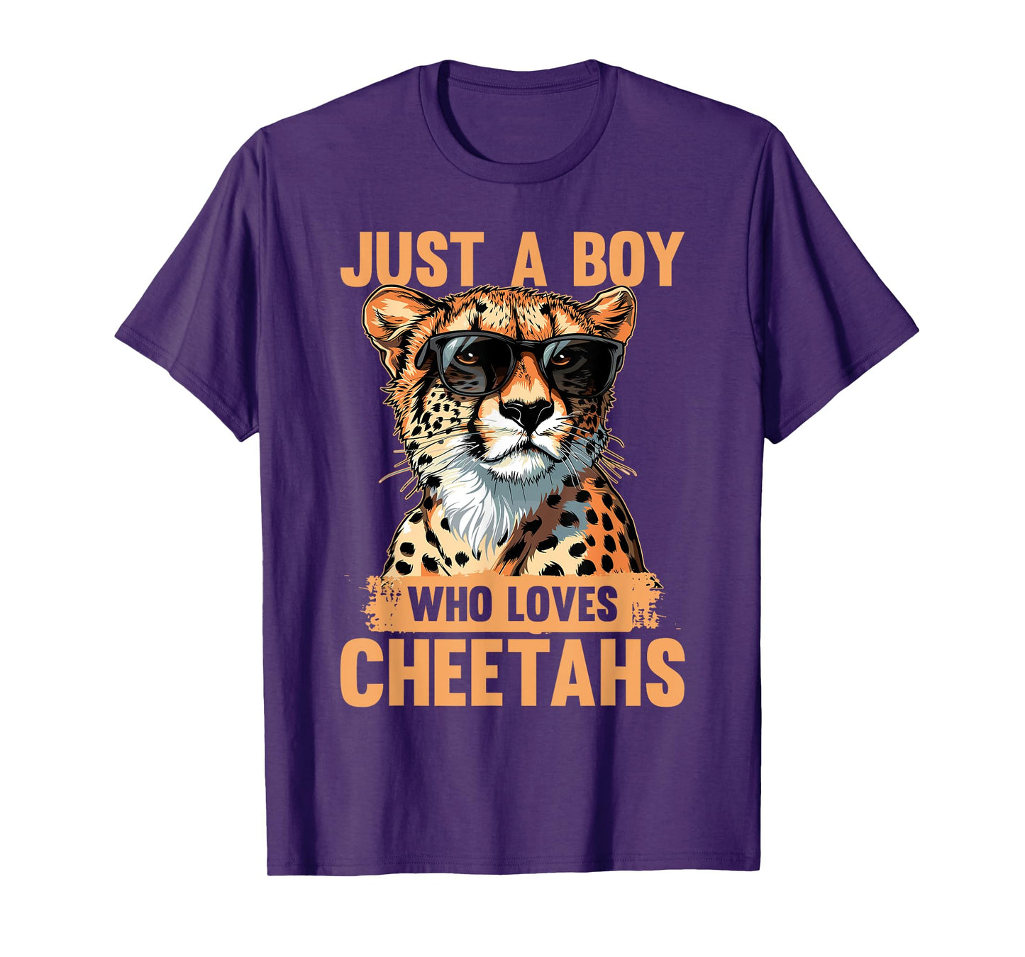 Funny Cheetah Animal Just A Boy Who Loves Cheetahs T-Shirt