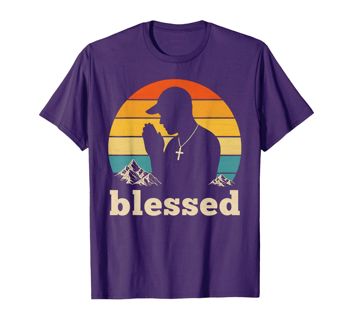 Blessed Christian Hip Hop Praying Graphic Teenagers Men's T-Shirt