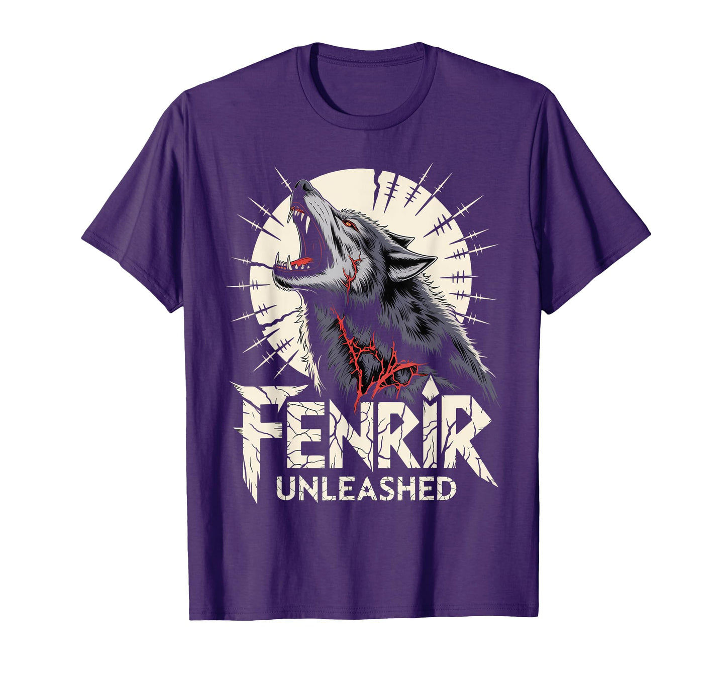 Classic Celtic Wolf Norse Mythology Nordic Viking Fenrir T-Shirt