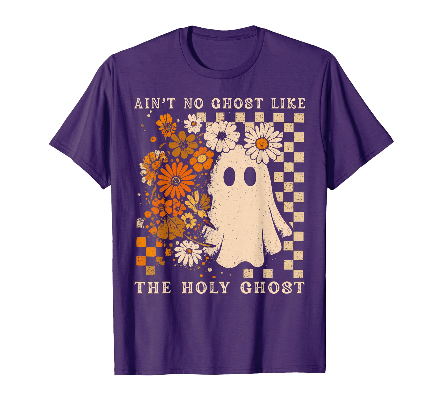 Ain't No Ghost Like Ghost Christian Floral Ghost Halloween T-Shirt