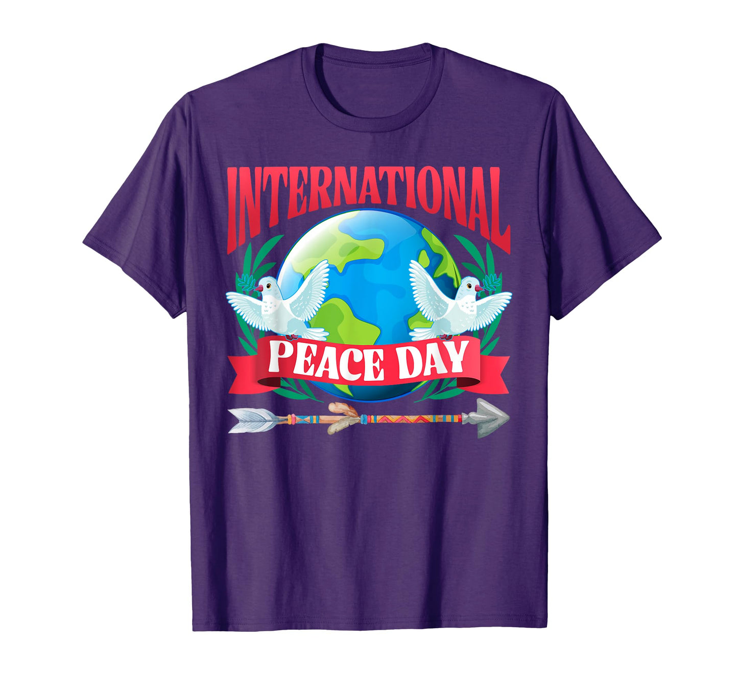 World Peace Day Peace Bird Hearts International Day of Peace T-Shirt