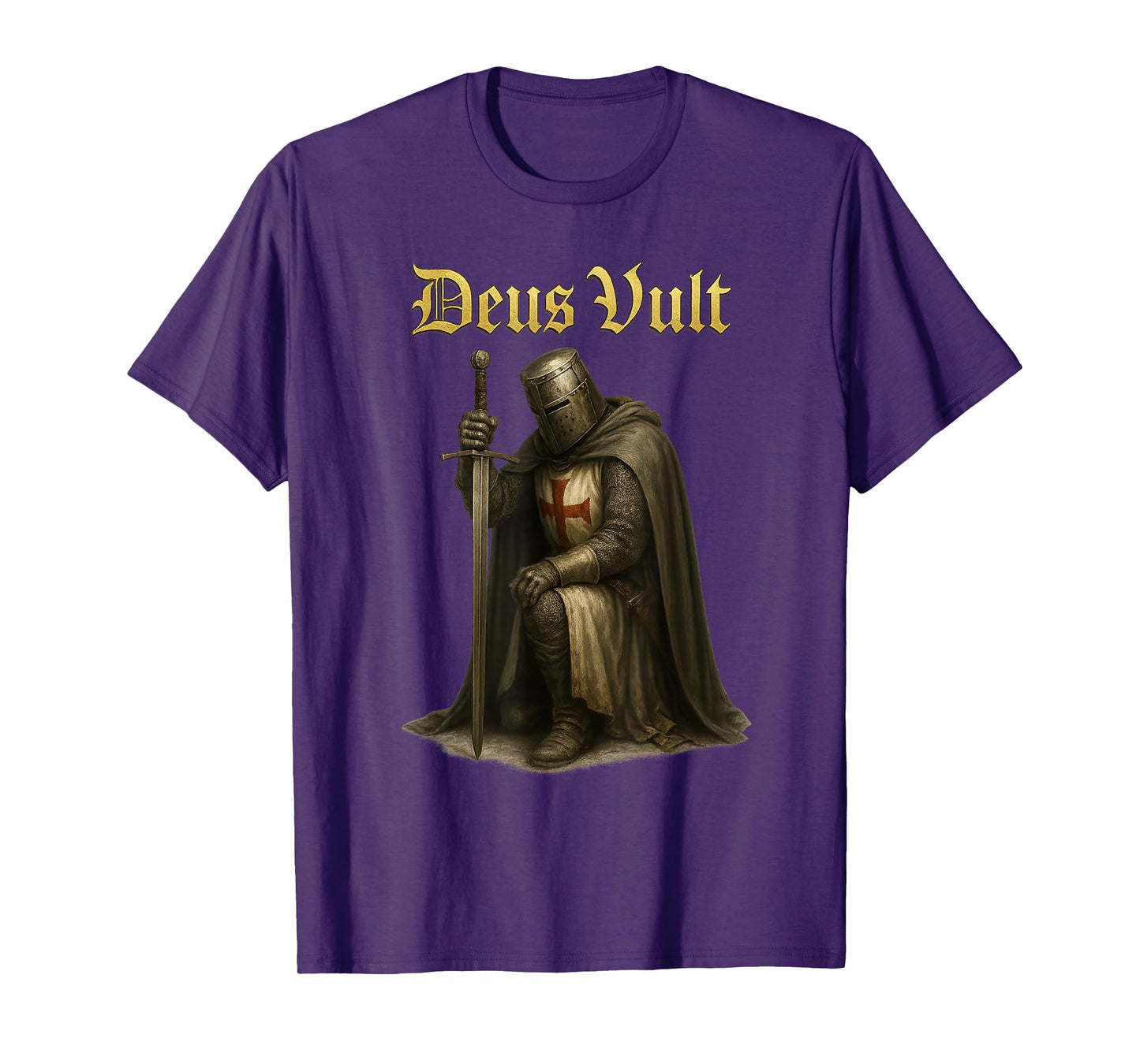 Deus Vult - Catholic Warrior of Christ - Crusader Templar T-Shirt