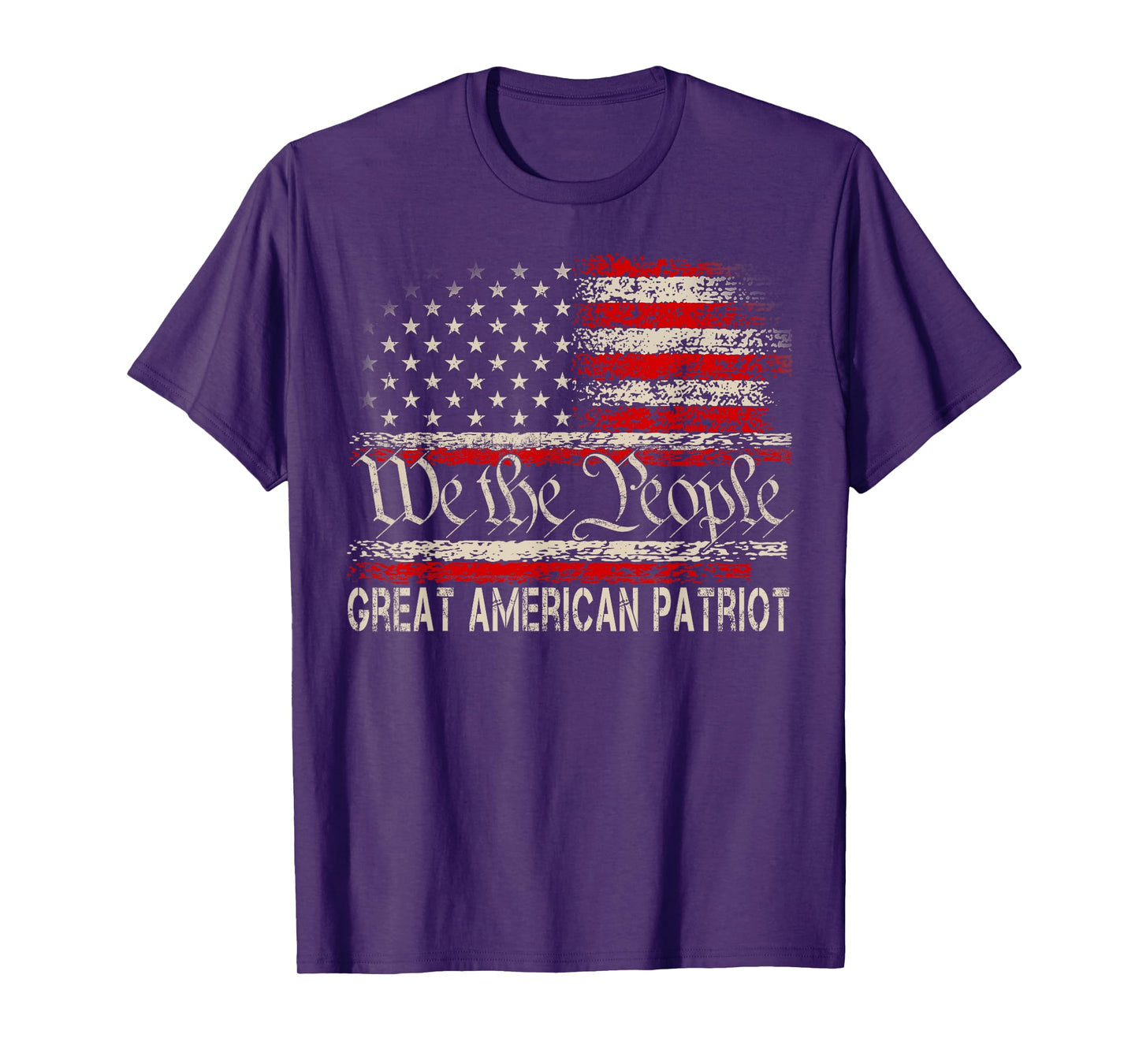 Great American Patriot Freedom Retro USA American Flag T-Shirt