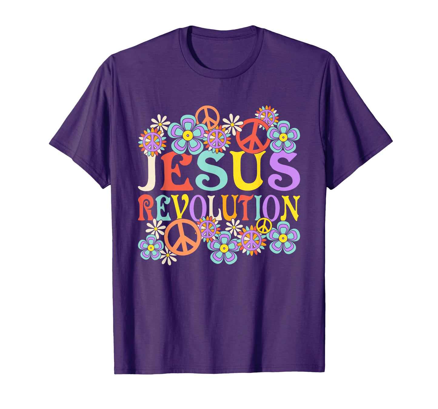 Jesus Revolution Faith Retro Groovy Christian T-Shirt