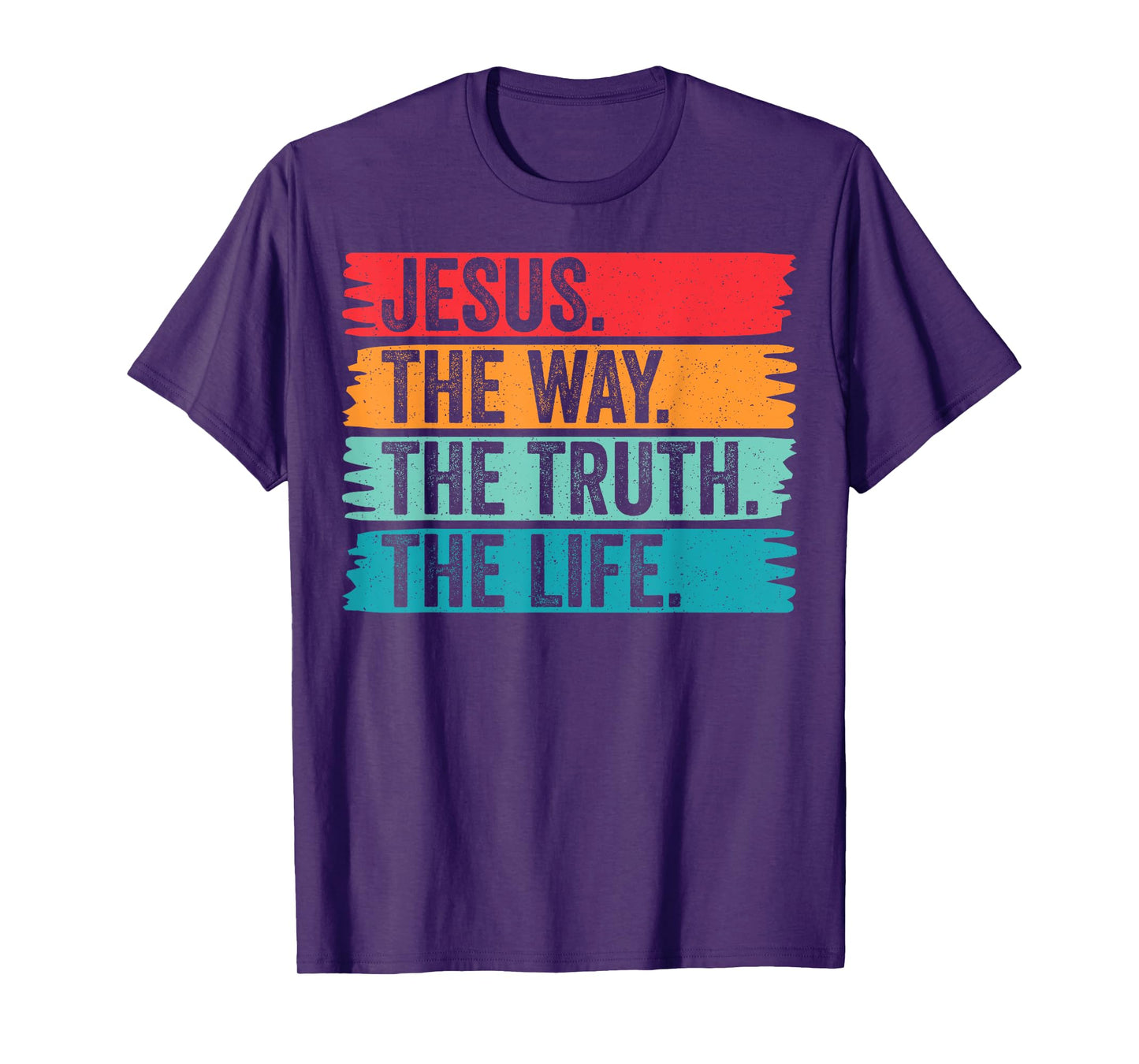 Jesus The Way Truth Life Vintage Christian Faith Worship T-Shirt