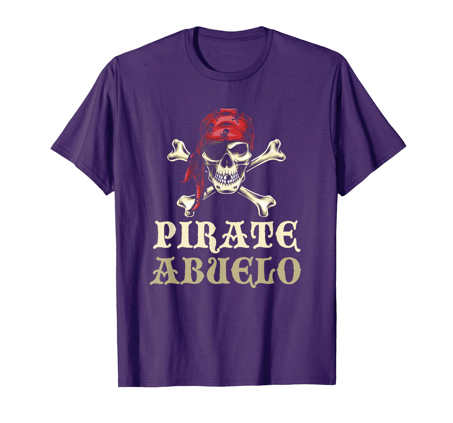 Pirate Abuelo Skull Matching Grandpa Halloween Costume T-Shirt
