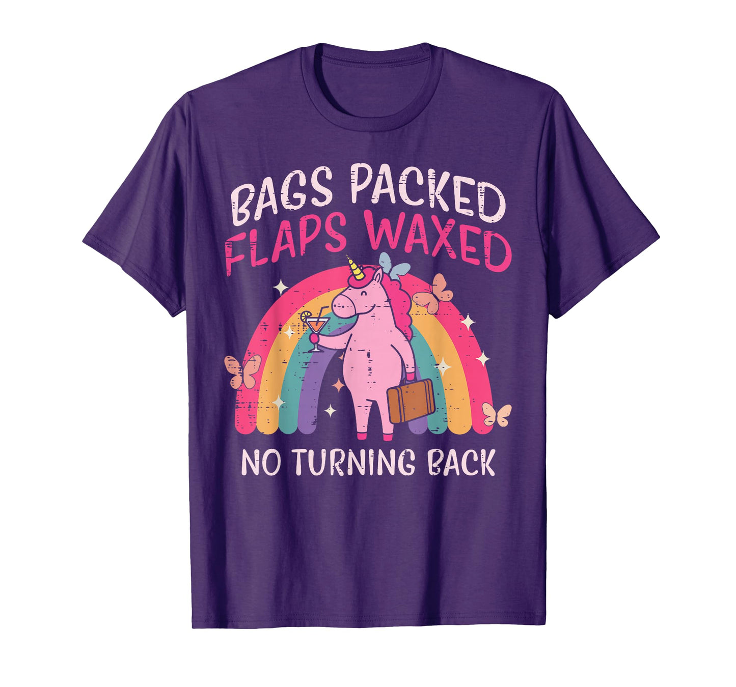 Bags Packed Unicorn Funny Inappropriate Vacation Women T-Shirt
