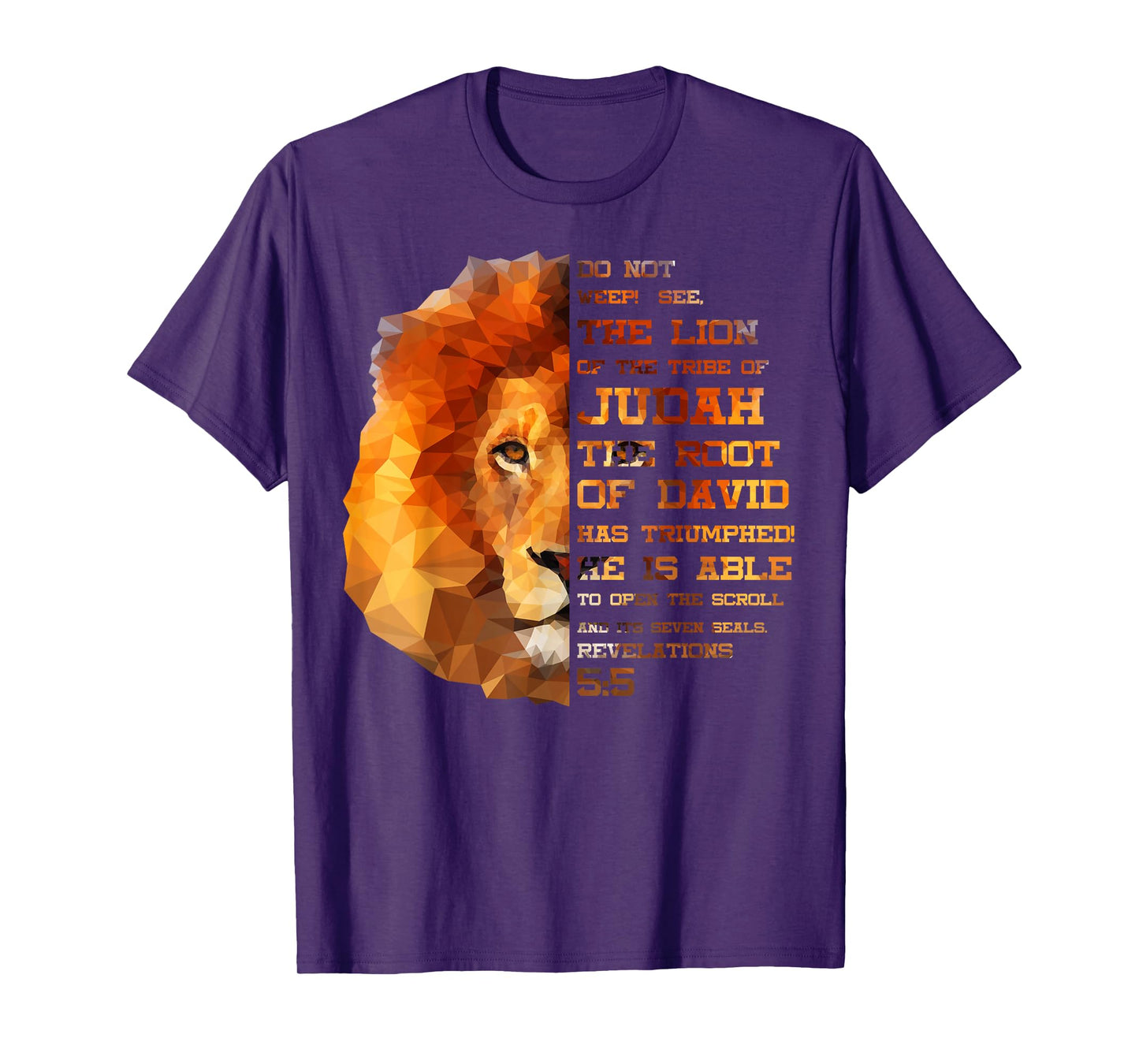 Lion Tribe of Judah Hebrew Christ Israelite Revelations 5:5 T-Shirt