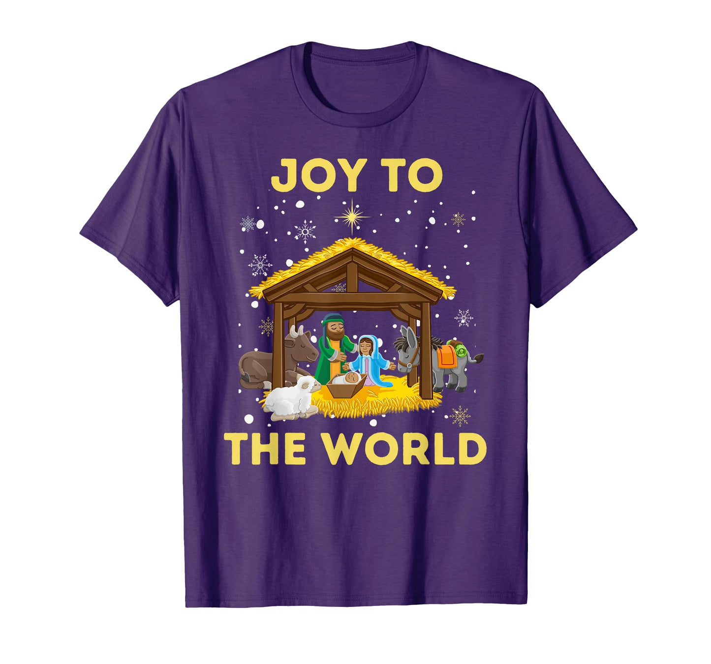 Christmas Nativity Christian Birth Of Jesus Joy To The World T-Shirt