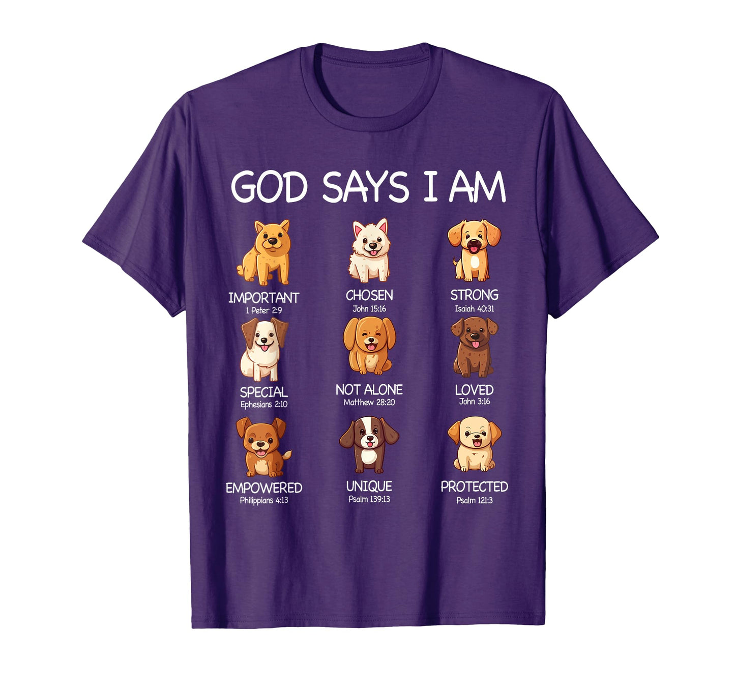 God Says I Am Cute Dogs Bible Verse Christian Boys Girls T-Shirt