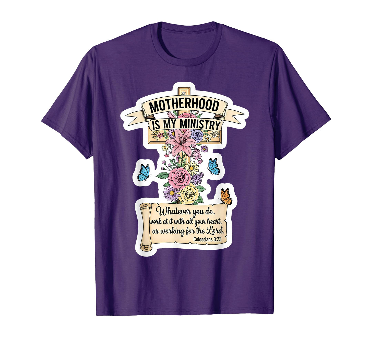 Christian Mother's Day Motherhood is My Ministry Mom Mama T-Shirt