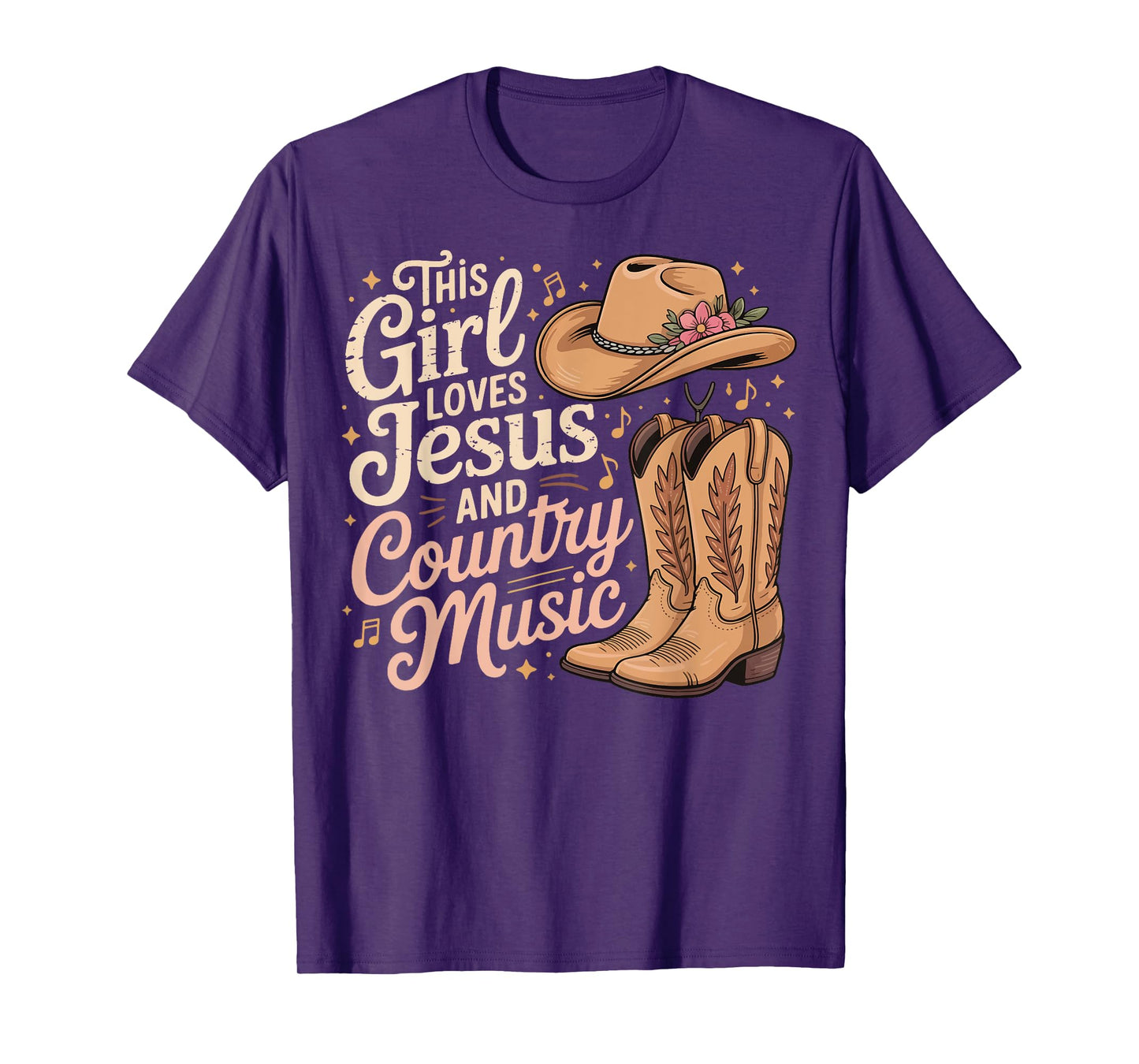 This Girl Loves Jesus And Country Music T-Shirt
