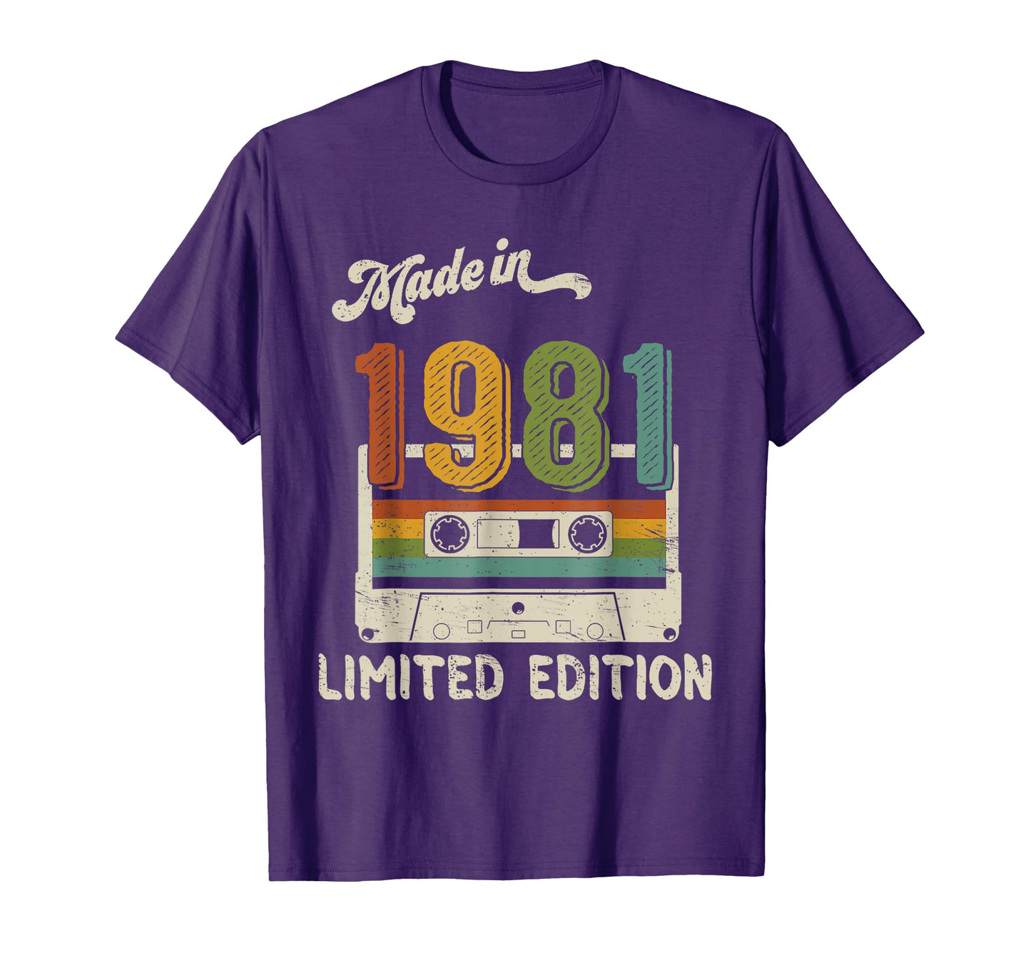 Made In 1981 Limited Edition Retro Cassette 44th Birthday T-Shirt